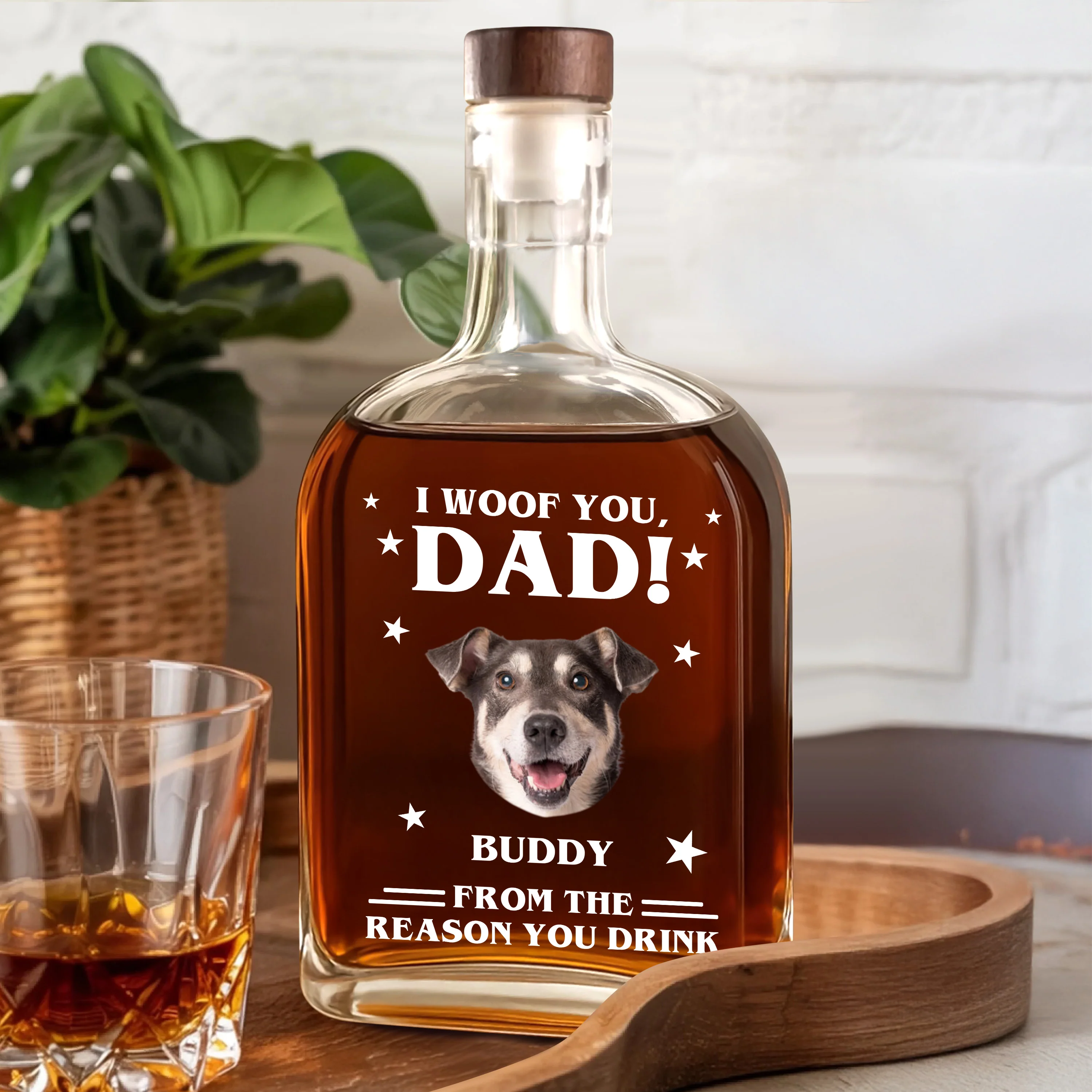 Custom Photo We Woof You - Dog Personalized Custom Whiskey Bottle - Father's Day, Gift For Dad, Pet Owners, Pet Lovers HO82 894074 - Image 13