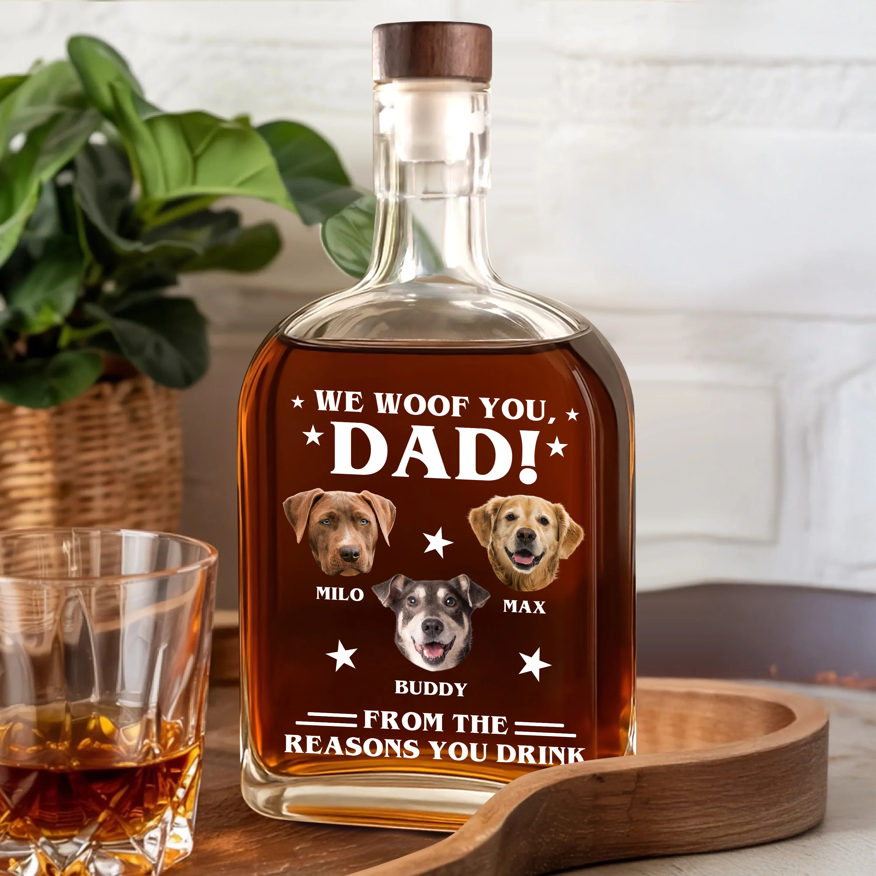 Custom Photo We Woof You - Dog Personalized Custom Whiskey Bottle - Father's Day, Gift For Dad, Pet Owners, Pet Lovers HO82 894074 - Image 16