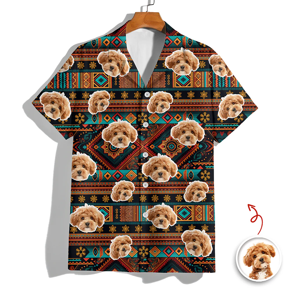 Custom Photo With Aboriginal Pattern Dog Hawaii Shirt CH07 911118 - Image 4