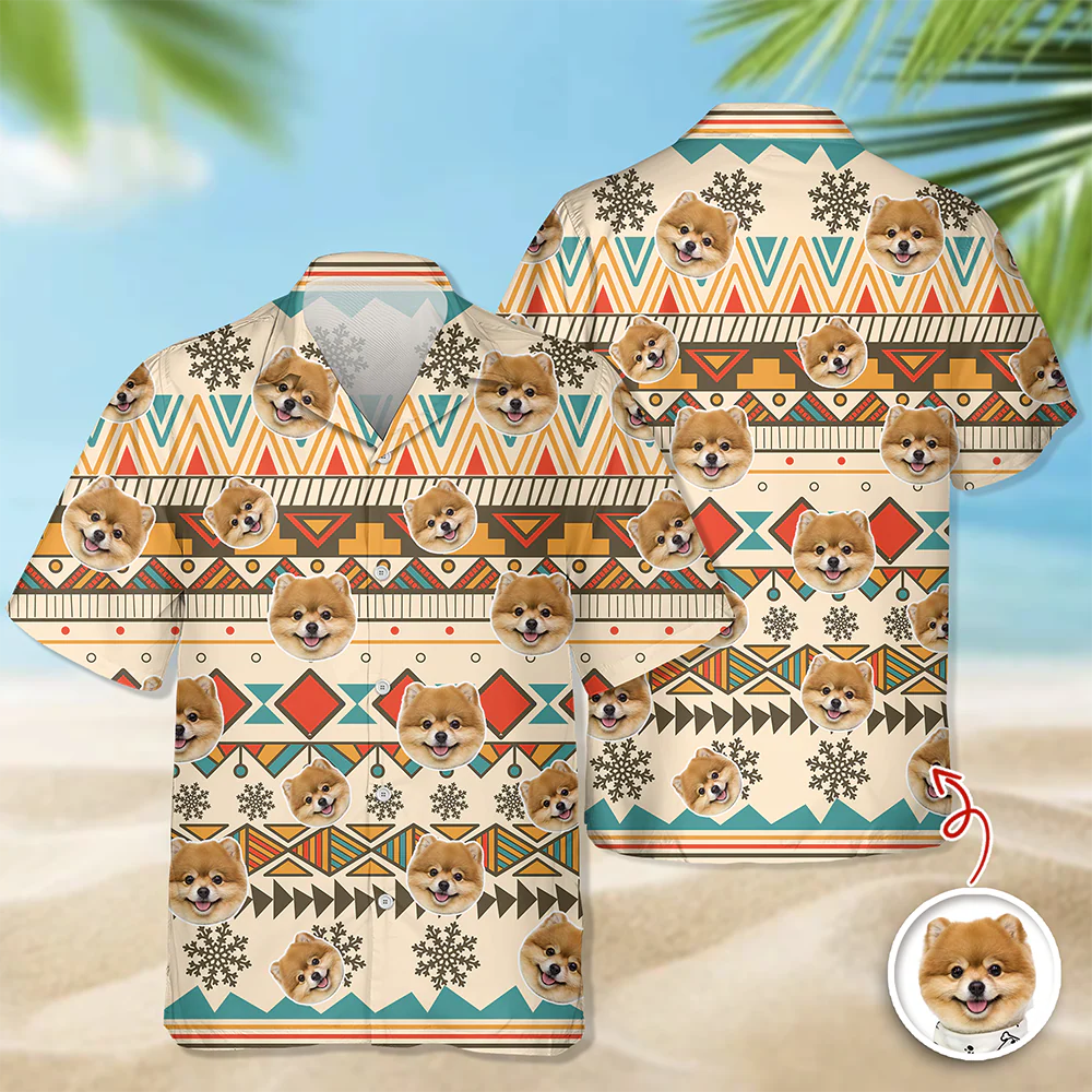 Custom Photo With Aboriginal Pattern Dog Hawaii Shirt CH07 911118 - Image 6