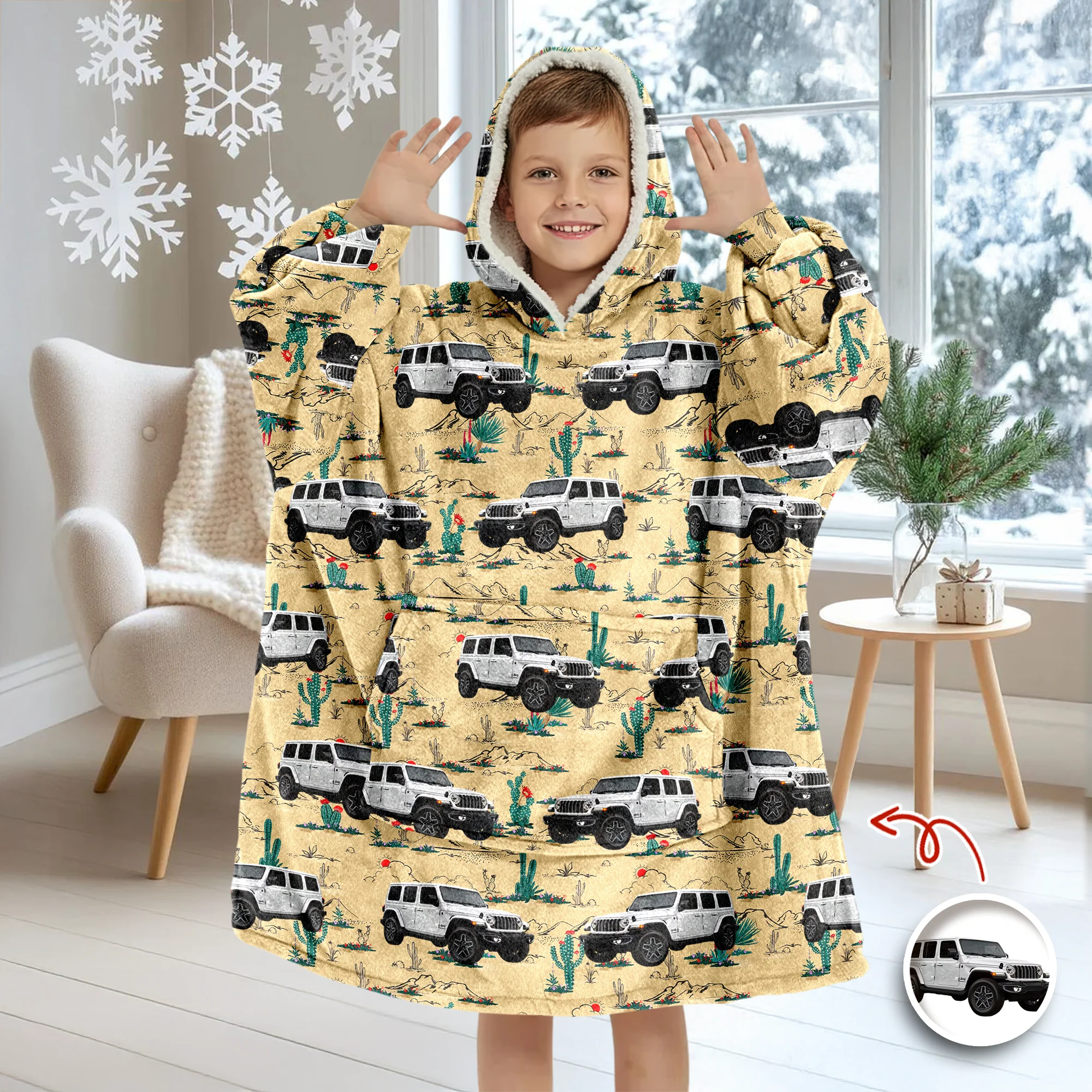 Custom Photo With Accessories Pattern Car Hoodie Blanket HA75 898292 - Image 2