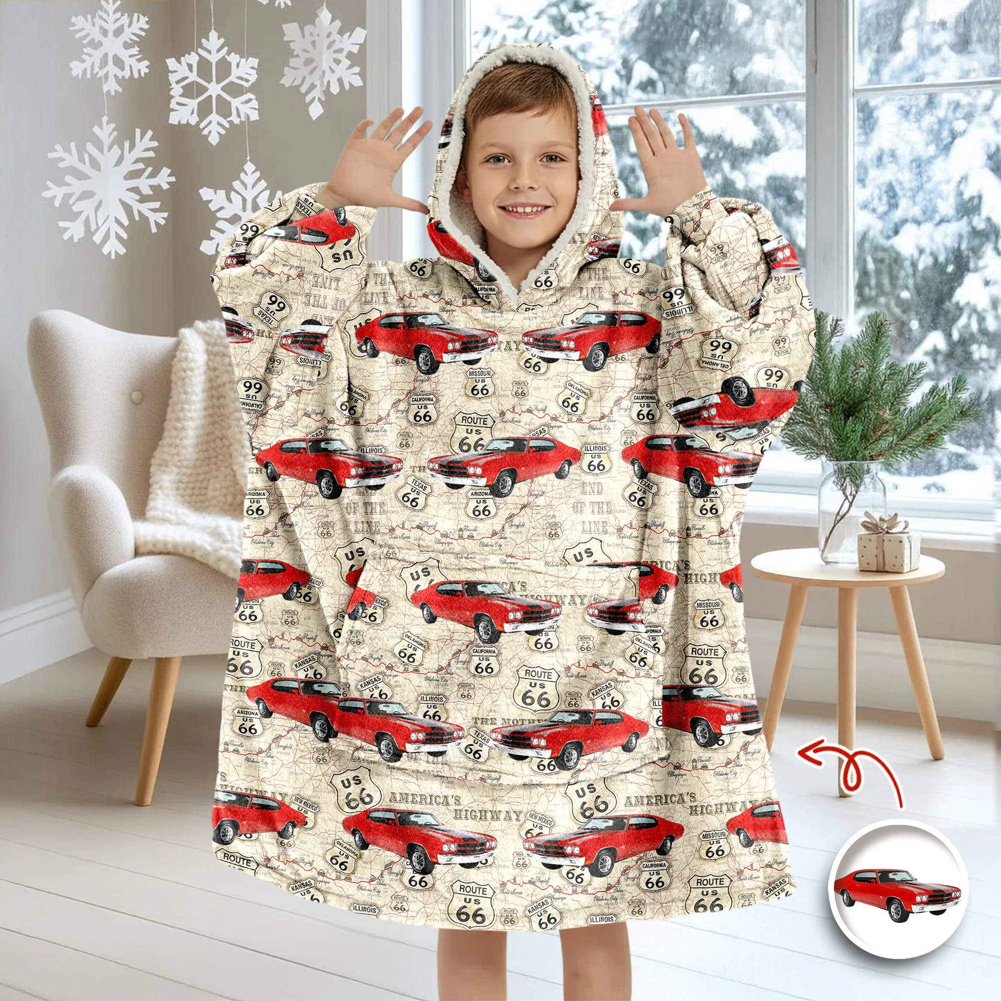 Custom Photo With Accessories Pattern Car Hoodie Blanket HA75 898292 - Image 4