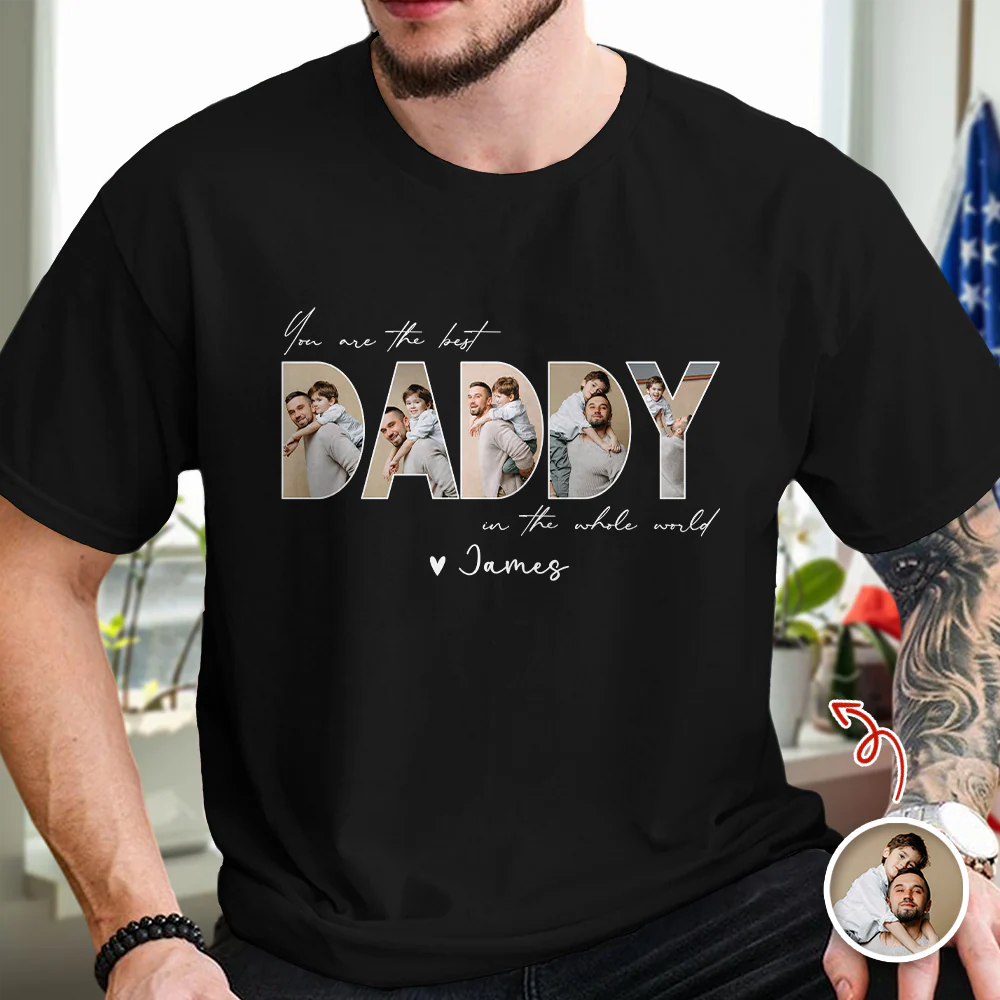 Custom Photo You Are The Best Dad In The Whole World Dark Shirt TH10 169633 - Image 3