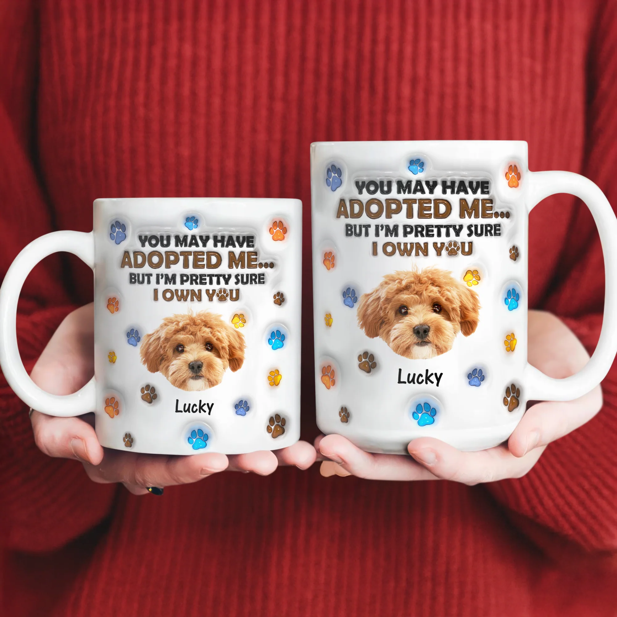 Custom Photo You May Have Adopted Me But I'm Pretty Sure I Own You - Personalized 3D Inflated Effect Mug HO82 894424 - Image 5