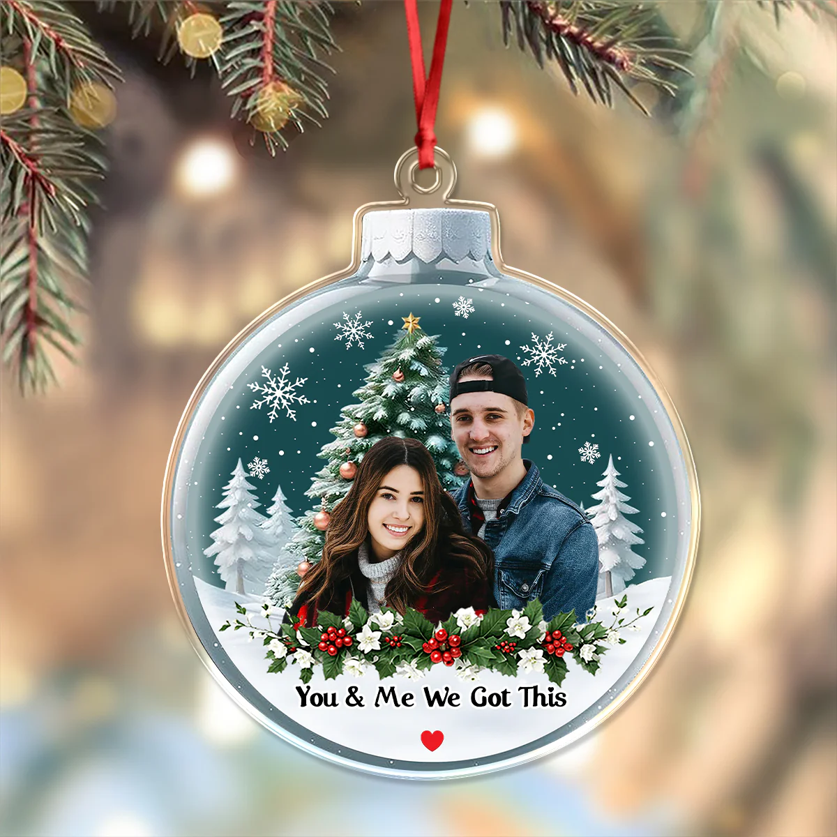 Custom Photo You & Me We Got This Acrylic Ornament Gift For Couple CH07 896858 - Image 6