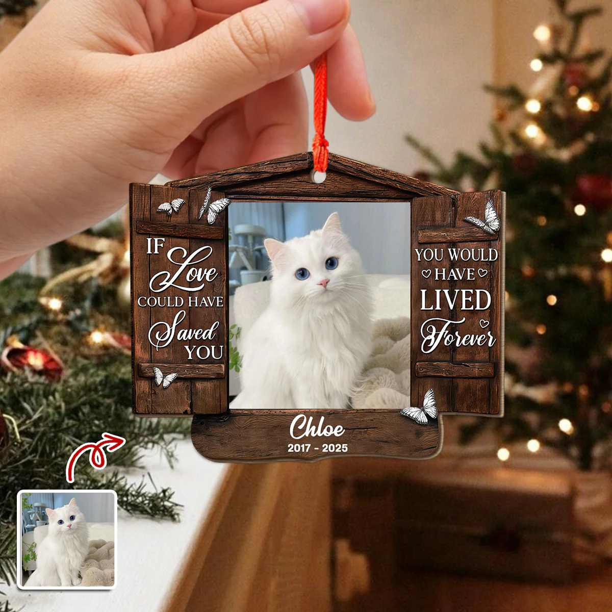 Custom Photo You Would Have Lived Forever - Personalized Wooden Ornament Memorial Gift For Cat Lovers LM32 895879 - Image 4