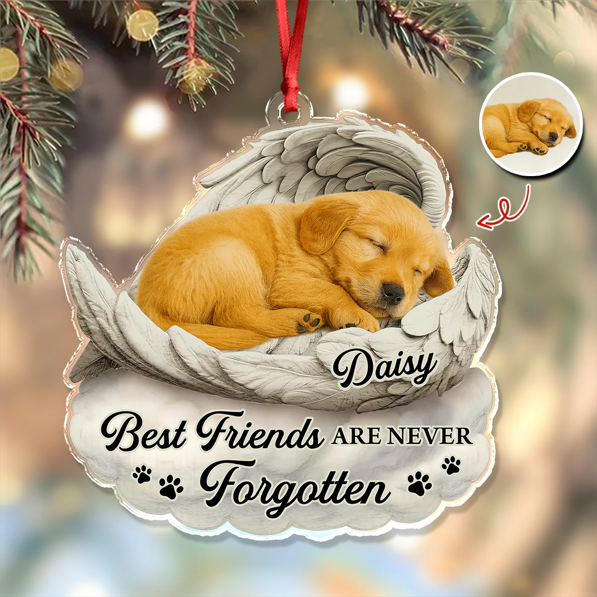 Custom Photo You Would Have Lived Forever Pet Memorial Acrylic Ornament HA75 897122 - Image 3
