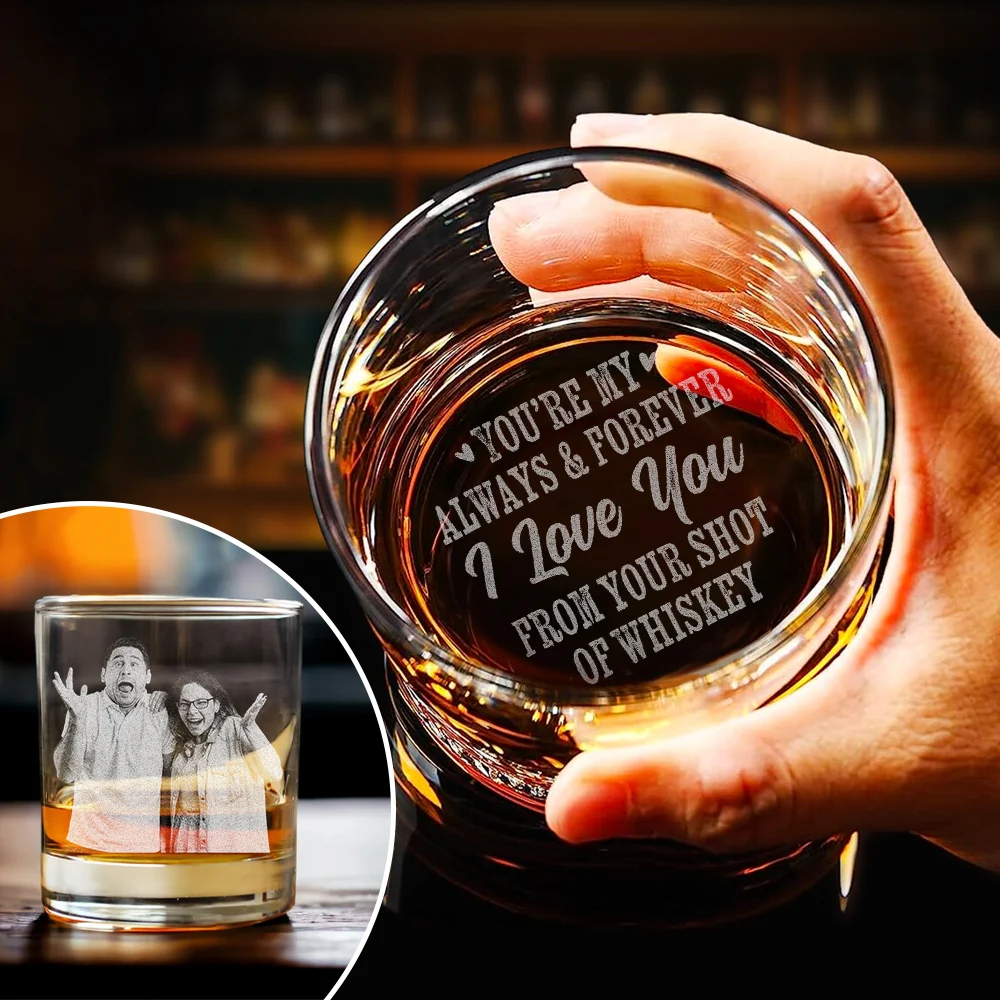 Custom Photo You're My Always & Forever - Personalized Rock Glass TH10 892791 - Image 2