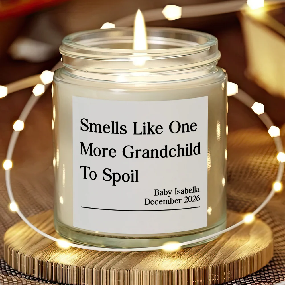 Custom Pregnancy Announcement Scented Candle – Baby Reveal Gift for Parents & Grandparents LM32 899801 - Image 3
