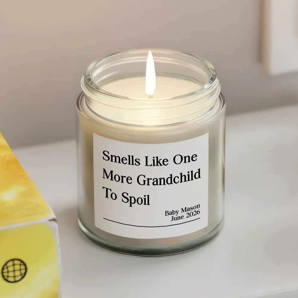 Custom Pregnancy Announcement Scented Candle – Baby Reveal Gift for Parents & Grandparents LM32 899801 - Image 4