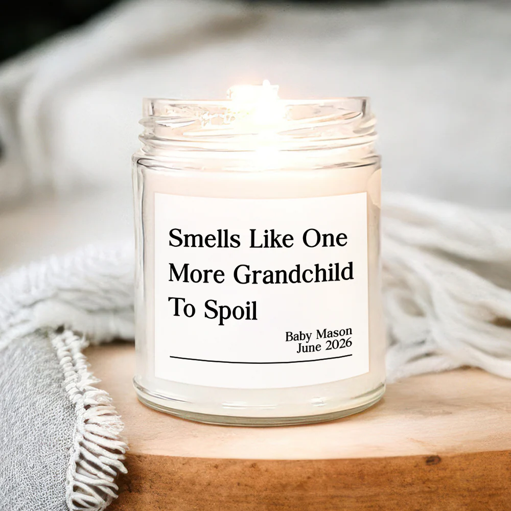 Custom Pregnancy Announcement Scented Candle – Baby Reveal Gift for Parents & Grandparents LM32 899801 - Image 5