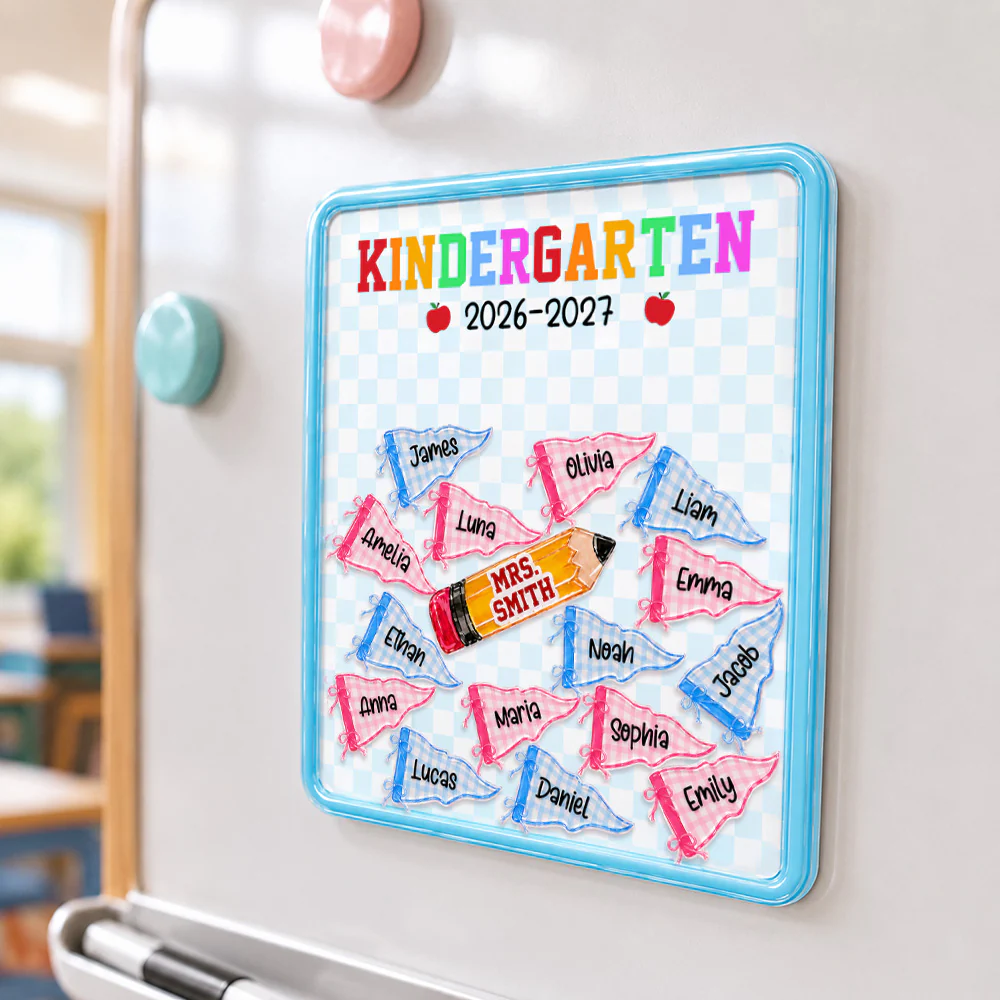 Custom Preschool Teacher Magnet, Personalized Classroom Keepsake with Student Names, Back to School Gift TH10 170419 - Image 4