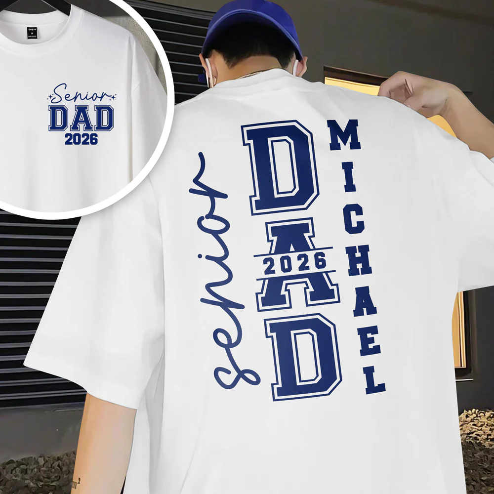 Custom Senior Mom Dad Graduation 2026 Back & Front Shirt HA75 920492 - Image 4