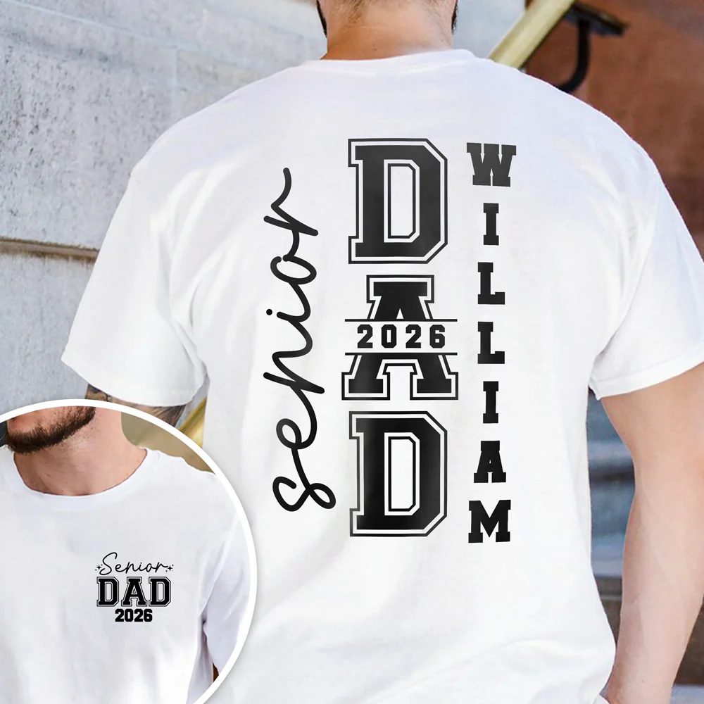 Custom Senior Mom Dad Graduation 2026 Back & Front Shirt HA75 920492 - Image 5