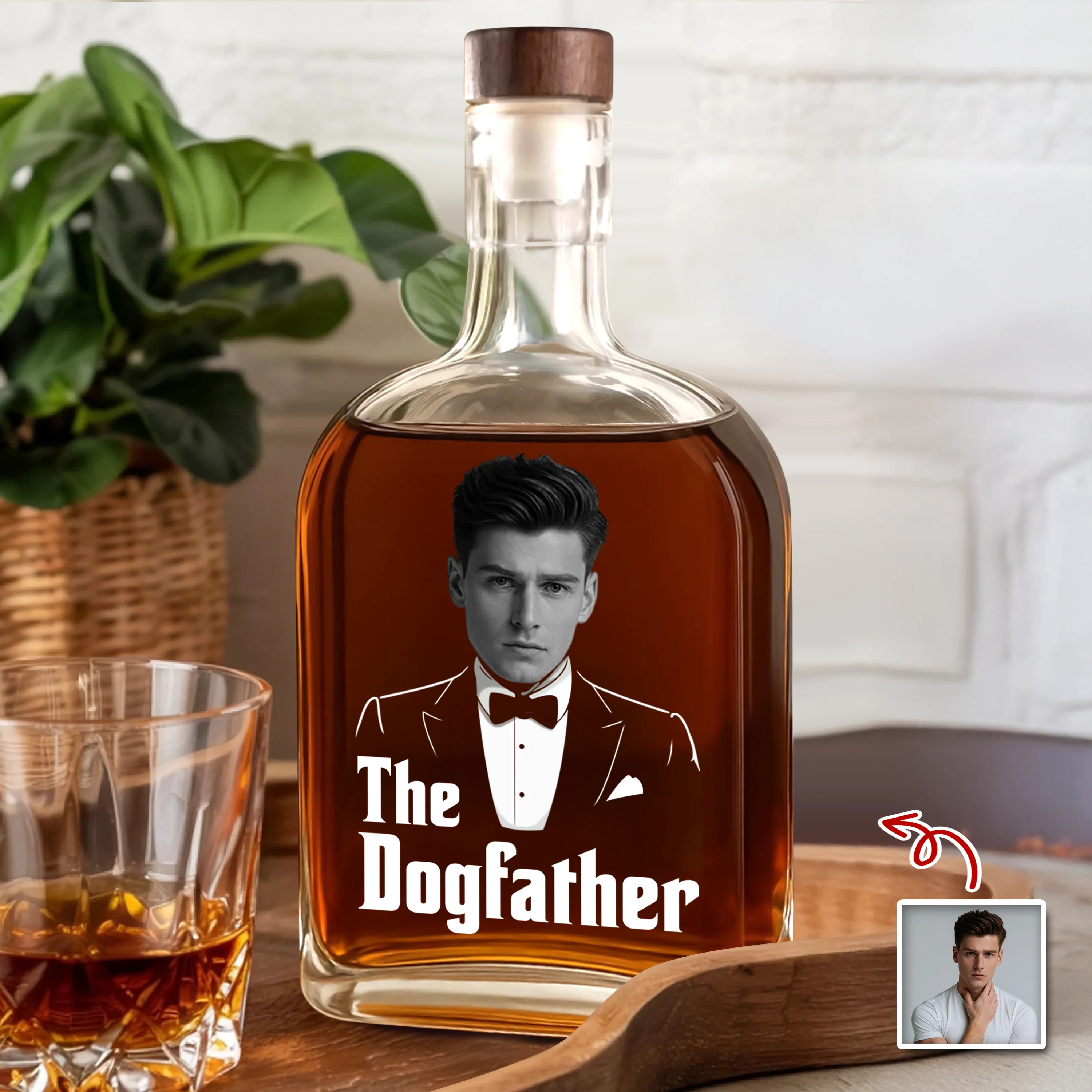 Custom The Dogfather Photo Whiskey Bottle Gift For Dod Dad TH10 896729 - Image 8