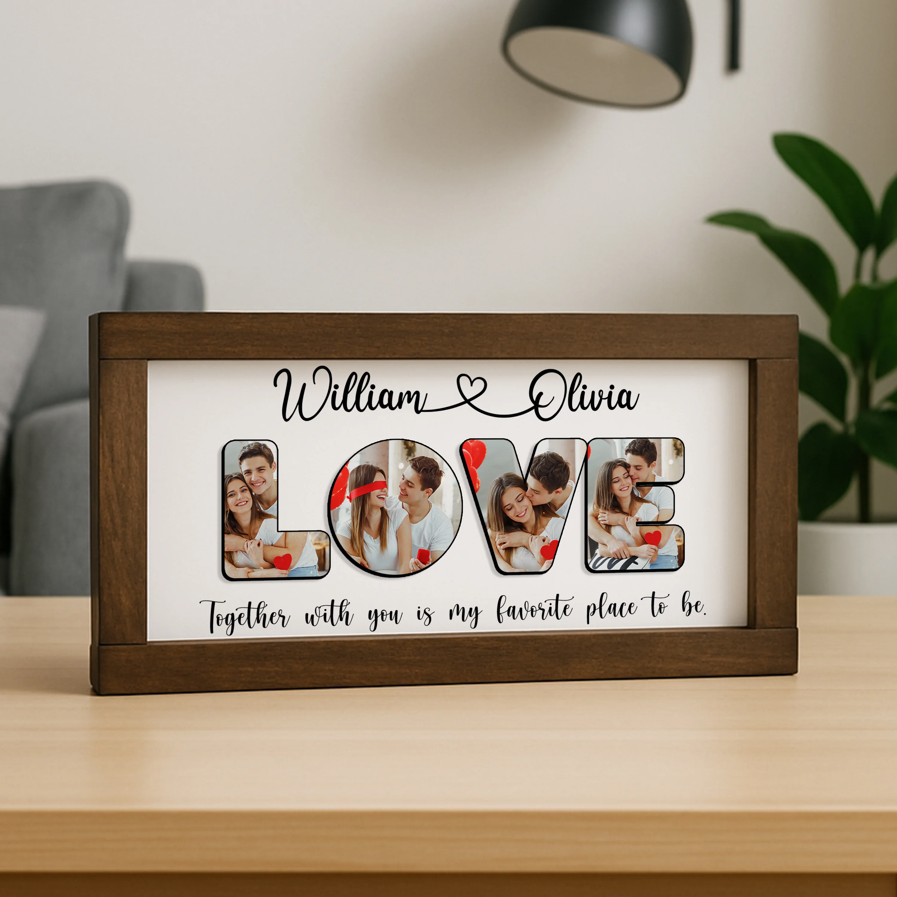 Custom Valentine's Day Couple Photo Frame For Couple TH10 898569 - Image 3