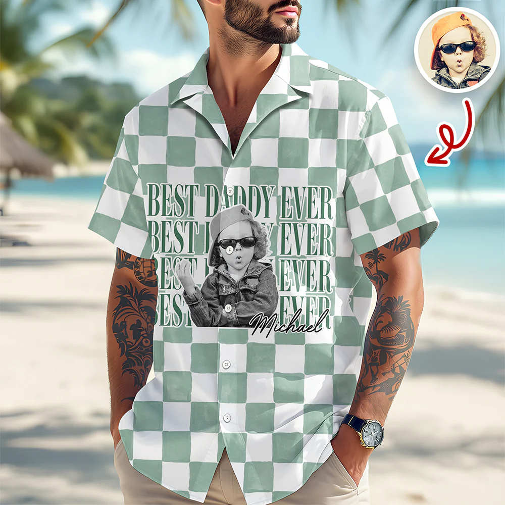 Custom Vintage Photo Best Dad, Mom Ever Hawaii Shirt Gift For Parent CH07 911500 - Image 3