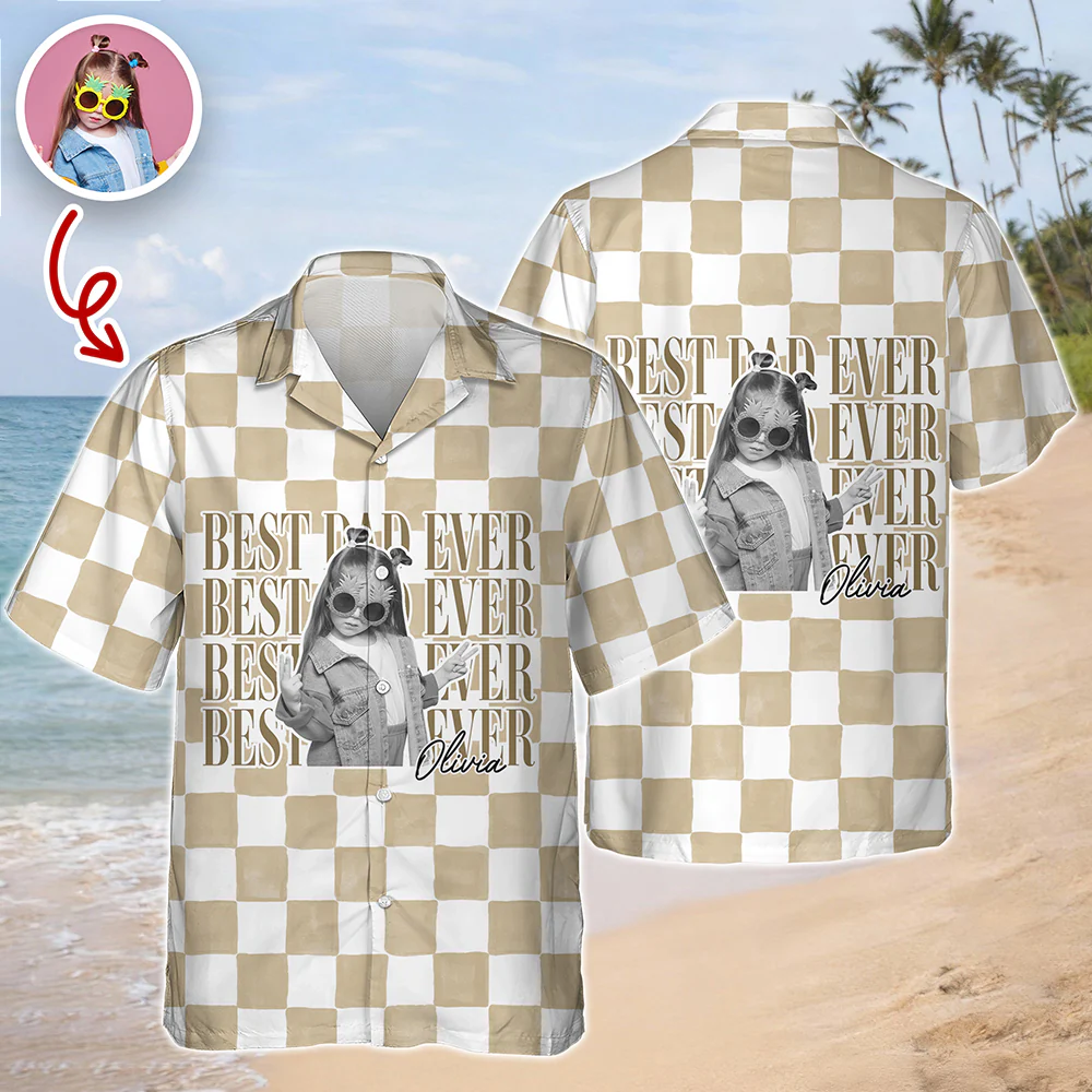 Custom Vintage Photo Best Dad, Mom Ever Hawaii Shirt Gift For Parent CH07 911500 - Image 7
