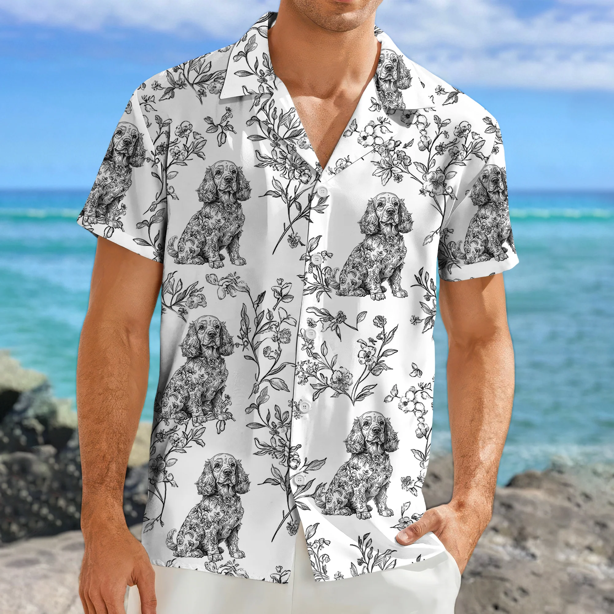 Dog Toile Fabri - Personalized Hawaiian Shirt, Gift For Dog Lover CH07 896076 - Image 12