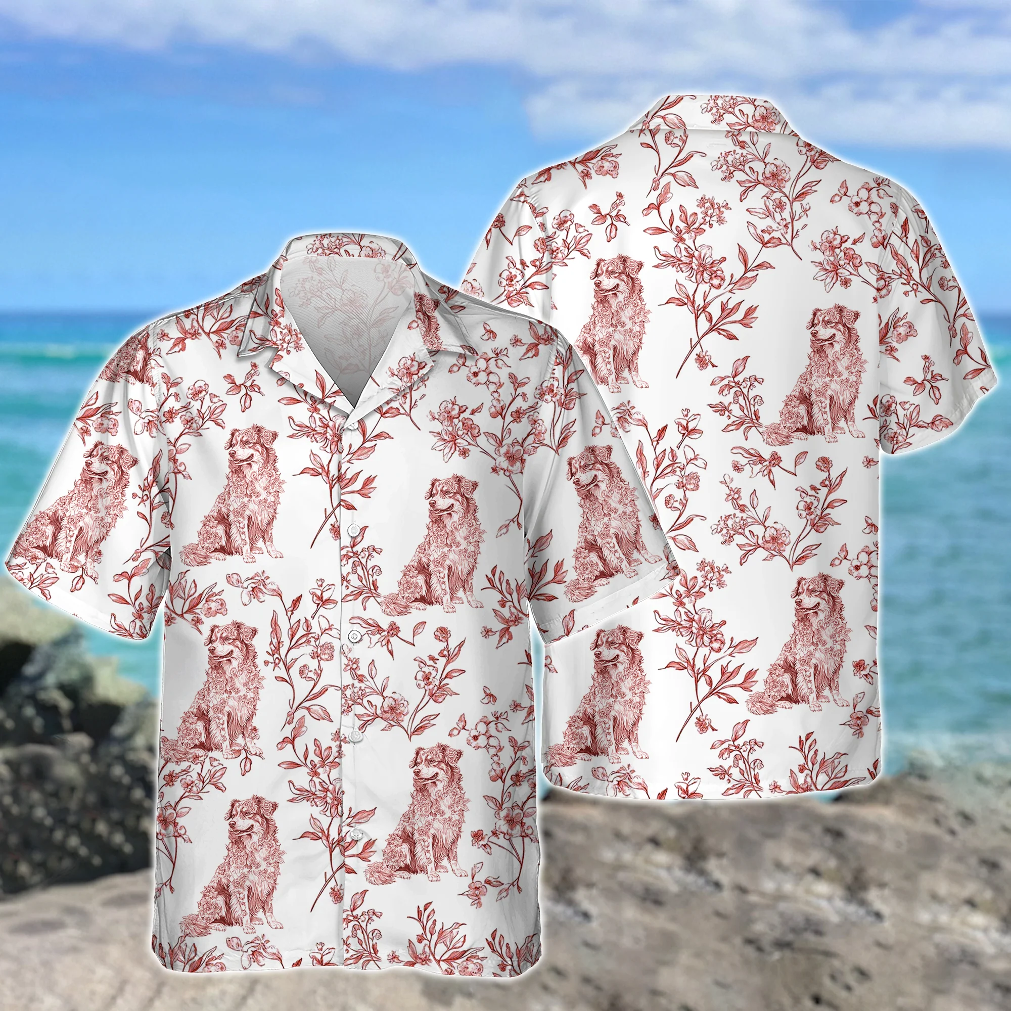Dog Toile Fabri - Personalized Hawaiian Shirt, Gift For Dog Lover CH07 896076 - Image 18