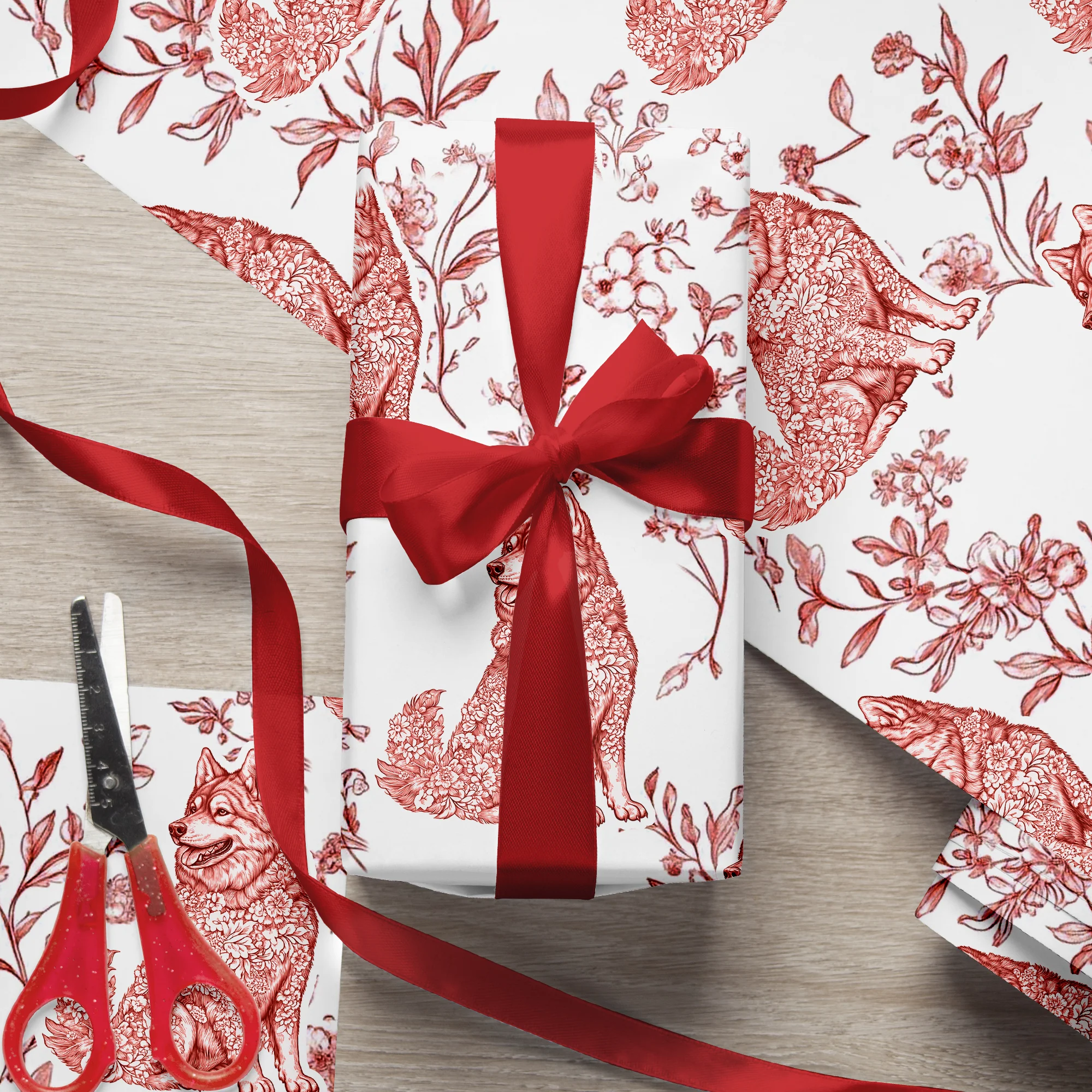Dog Toile Fabri - Personalized Wrapping Paper Gift For Dog Lover CH07 896304 - Image 4