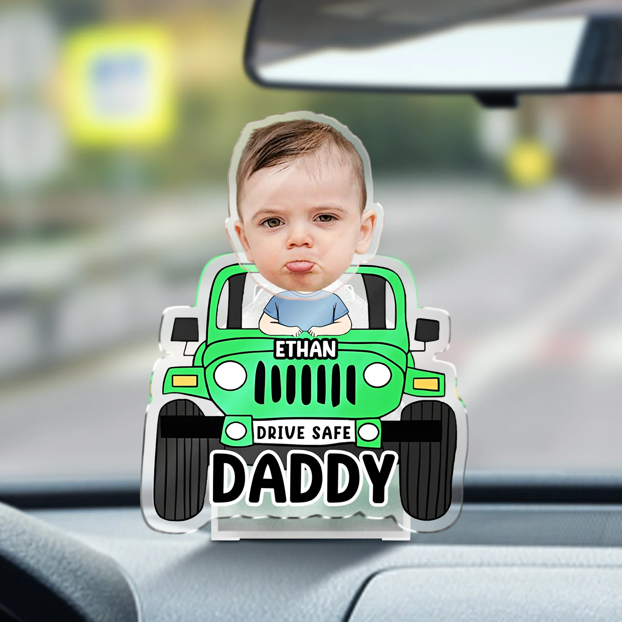 Father's Day Gifts, Custom Car Photo Shaking Head For Dad, Drive Safe Daddy HO82 893850 - Image 2