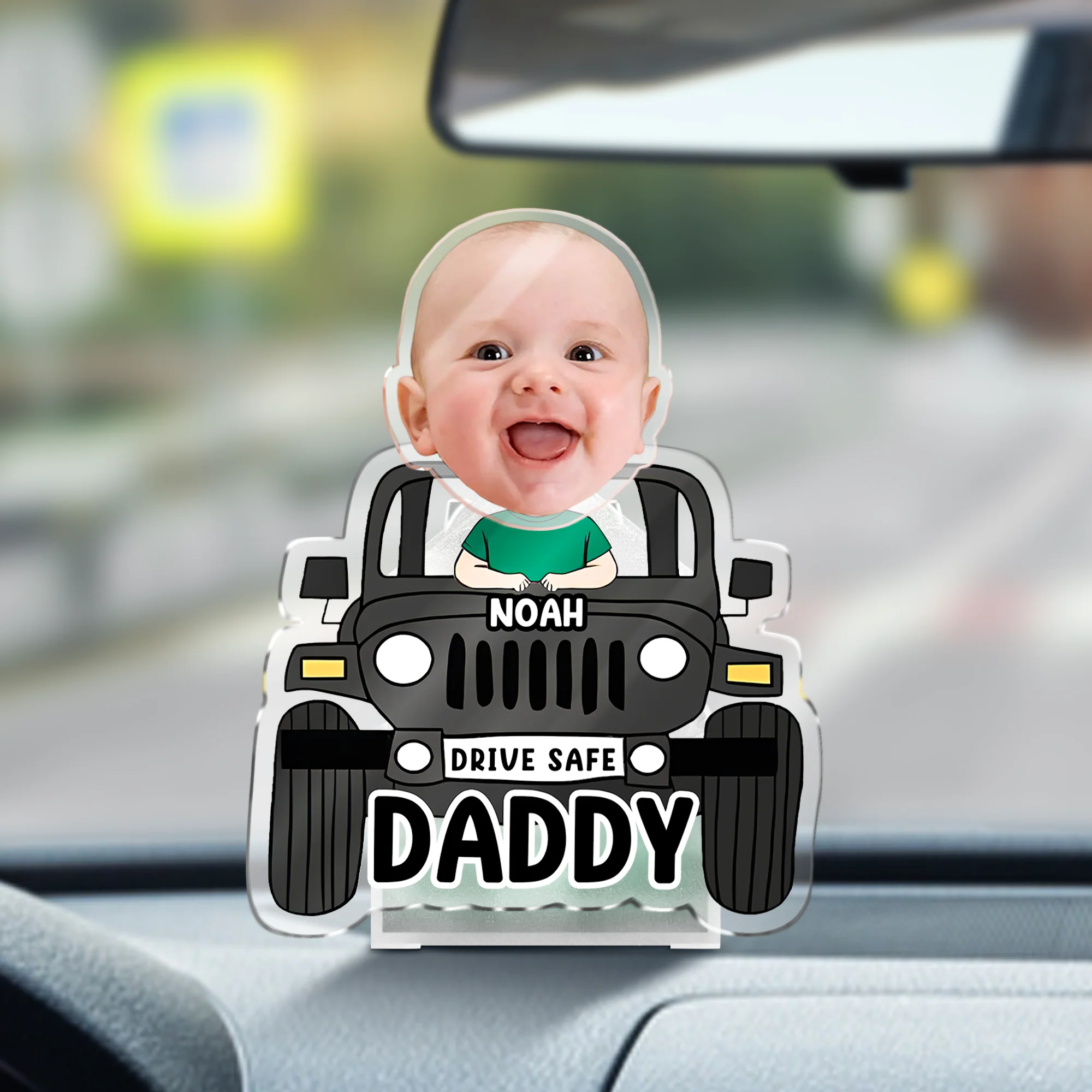 Father's Day Gifts, Custom Car Photo Shaking Head For Dad, Drive Safe Daddy HO82 893850 - Image 4