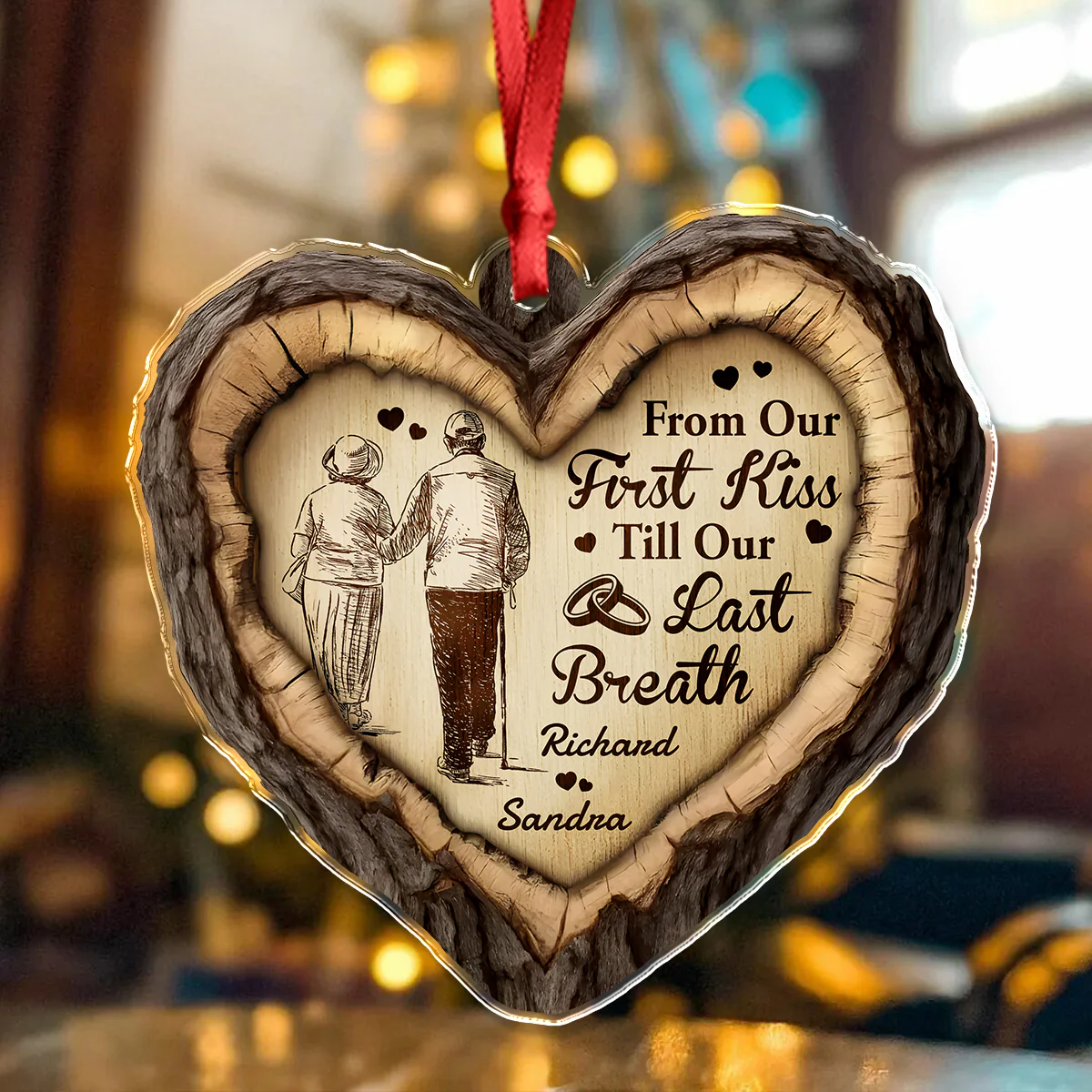 From Our First Kiss Till Our Last Breath – Personalized Acrylic Ornament CH07 896592 - Image 5