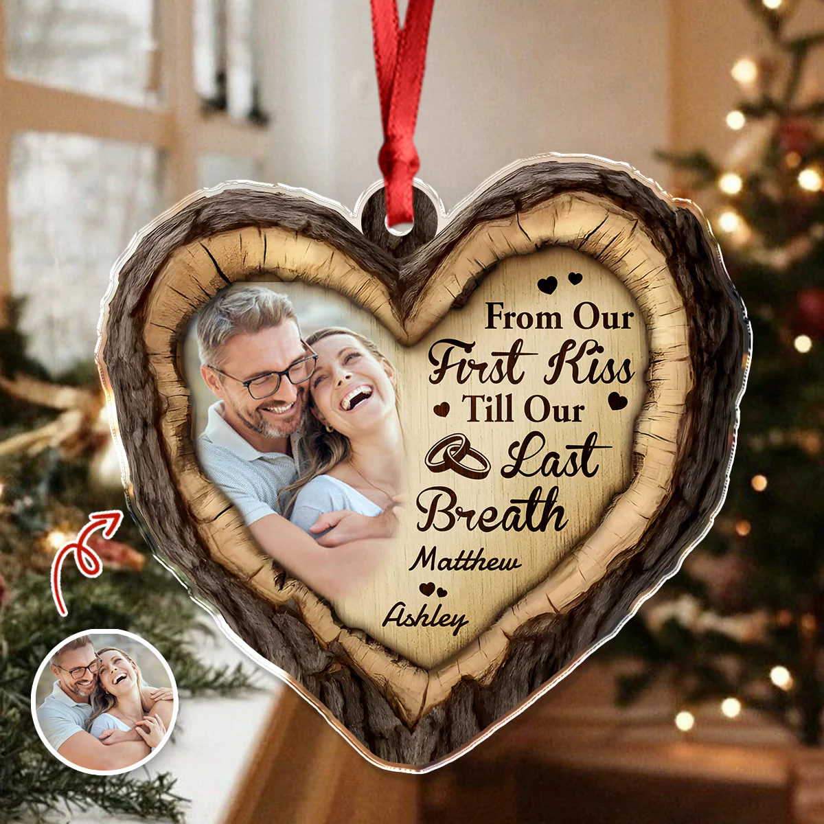 From Our First Kiss Till Our Last Breath – Personalized Acrylic Ornament CH07 896592 - Image 8