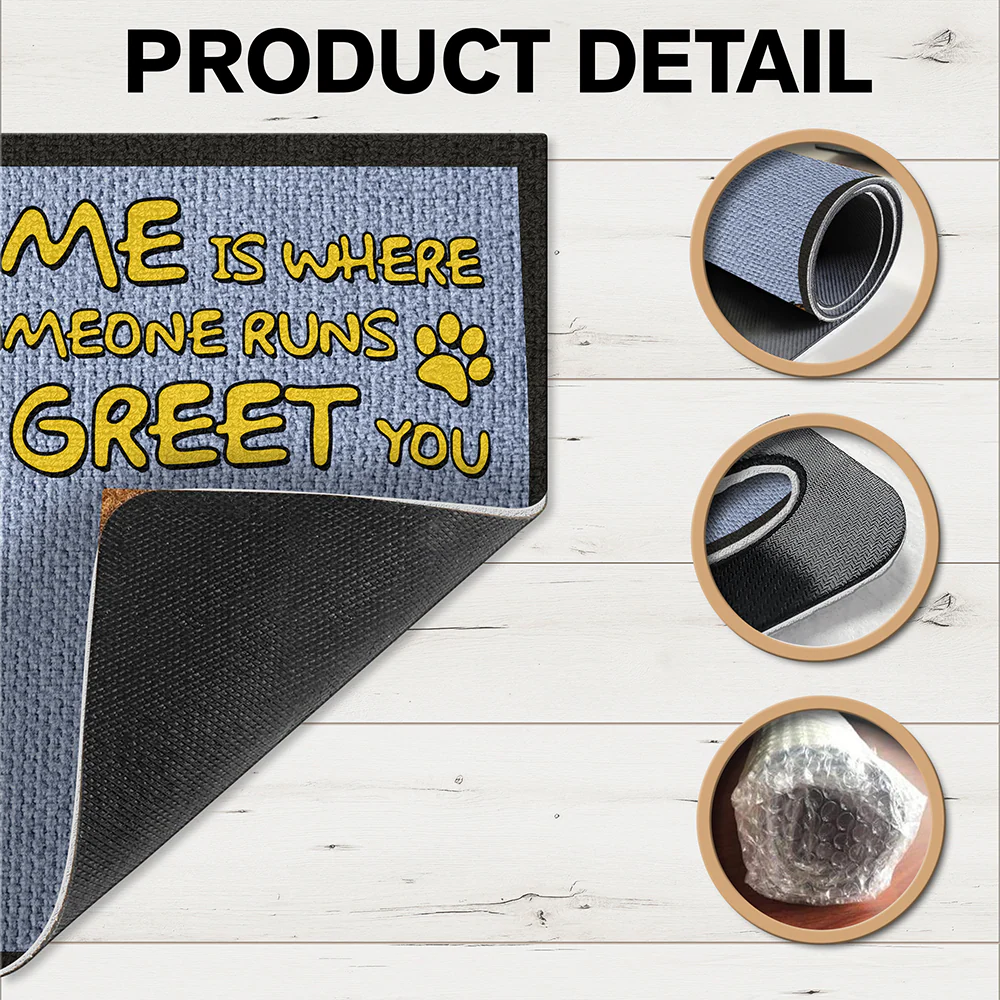 Home Is Where Someone Runs To Greet You Dog Personalized Doormat HA75 892184 - Image 6