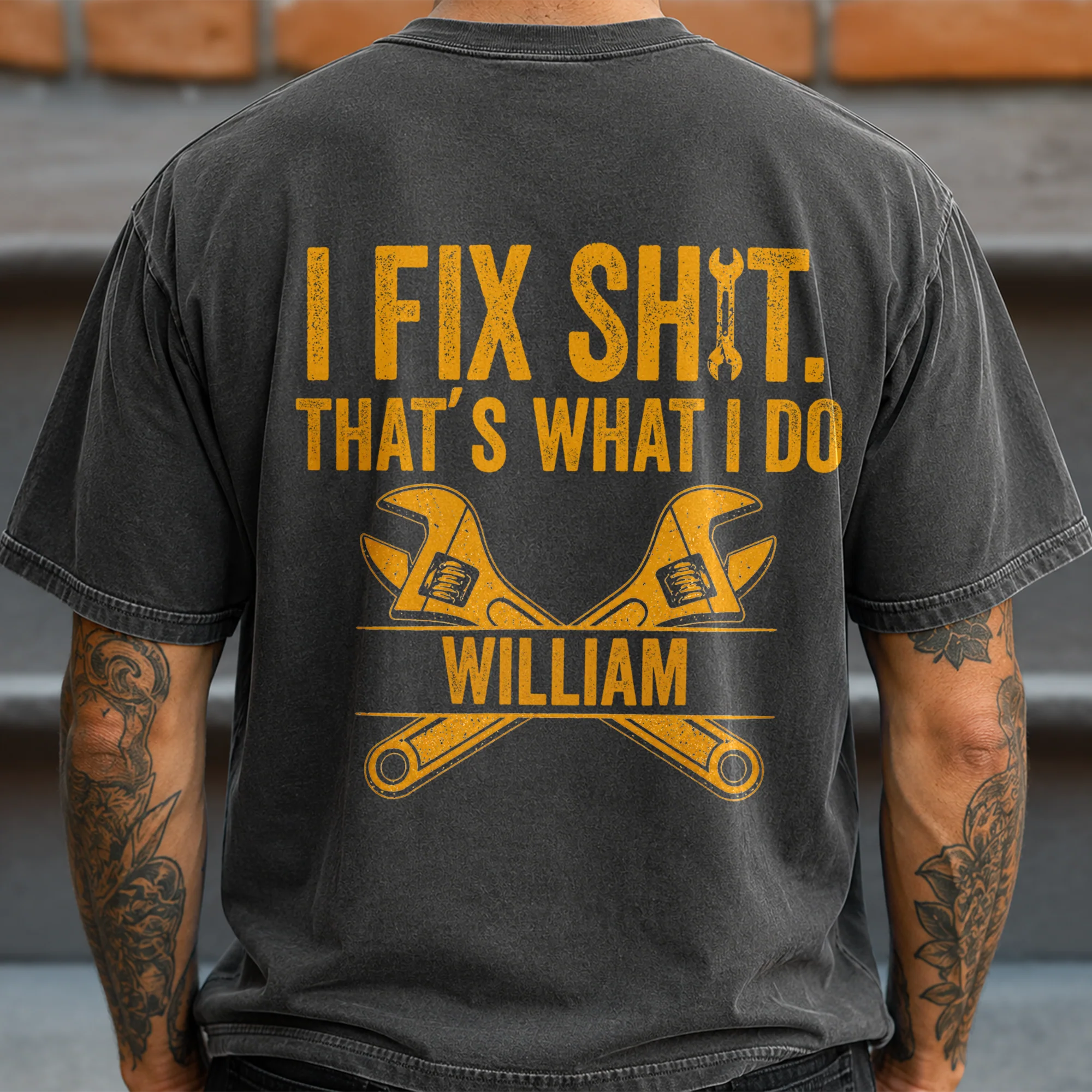 I Fix Sh!T That's What I Do - Funny Gifts For Husband, Dad, Grandpa, Mechanic Handyman - Personalized Back Comfort Shirt HA75 921906
