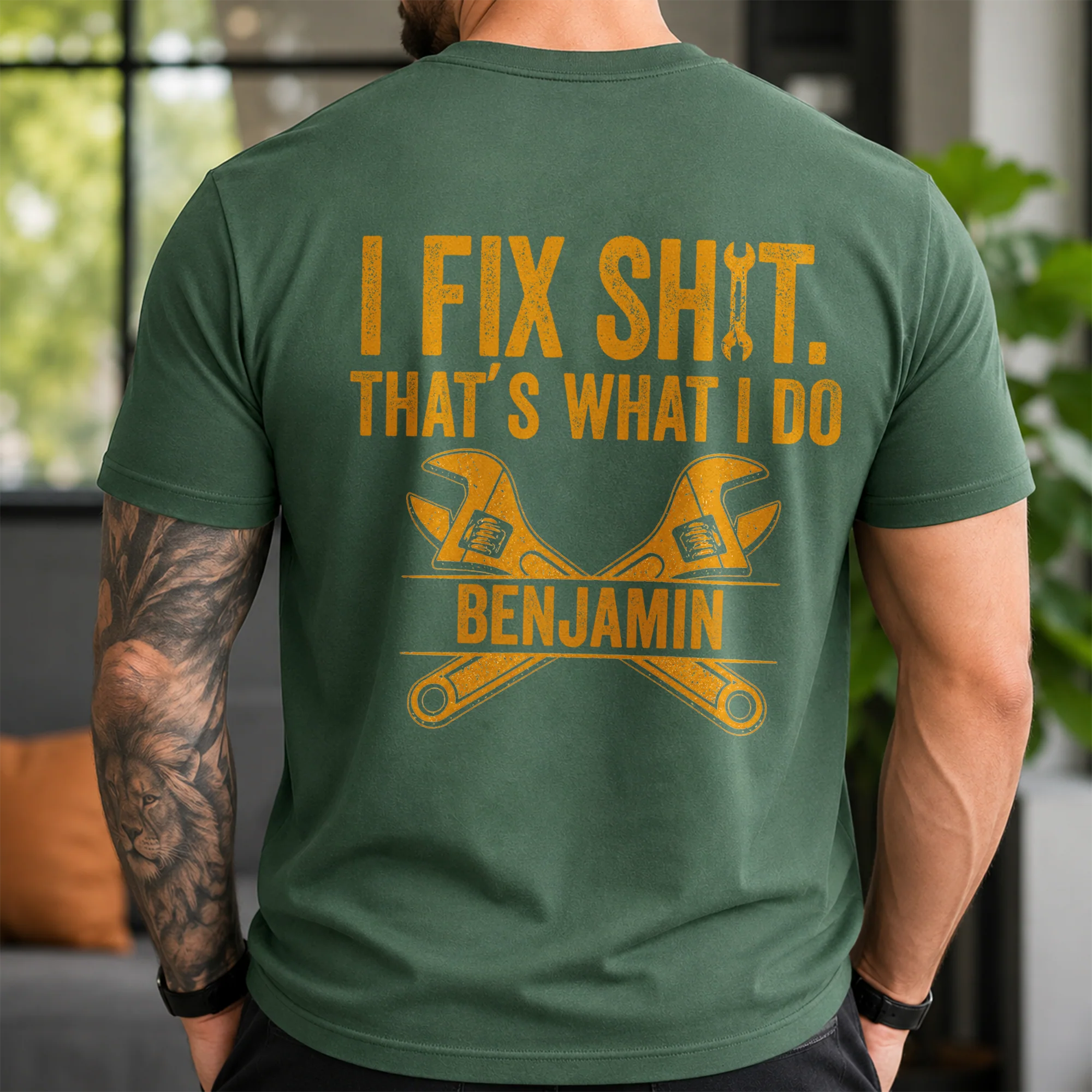 I Fix Sh!T That's What I Do - Funny Gifts For Husband, Dad, Grandpa, Mechanic Handyman - Personalized Back Comfort Shirt HA75 921906 - Image 6