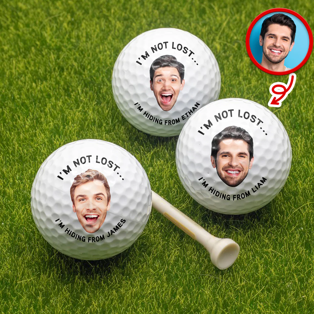 I’m Not Lost I’m Hiding Personalized Face Funny Golf Balls for Dad, Husband CH07 911228 - Image 5