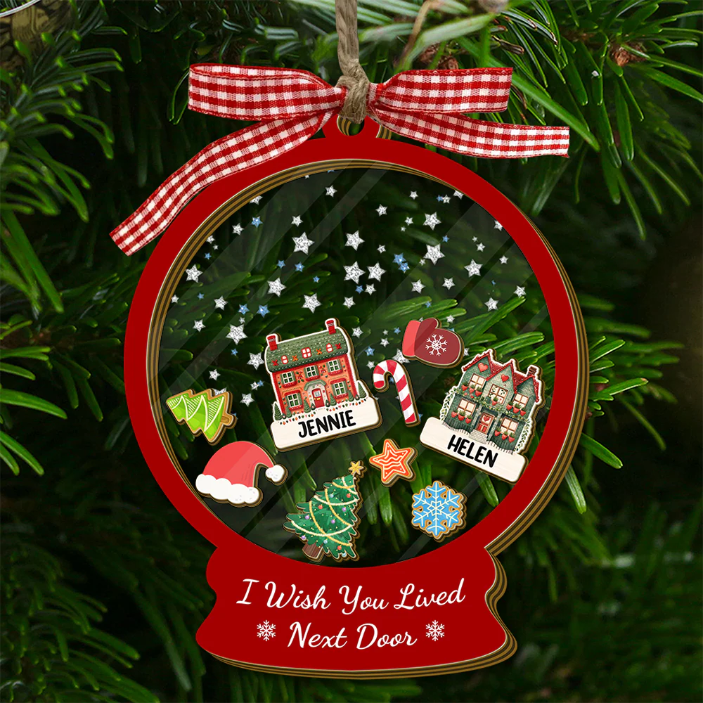 I Wish We Lived Closer - Personalized Shaker Ornament Gift For Friend, Best Friend CH07 899016 - Image 10