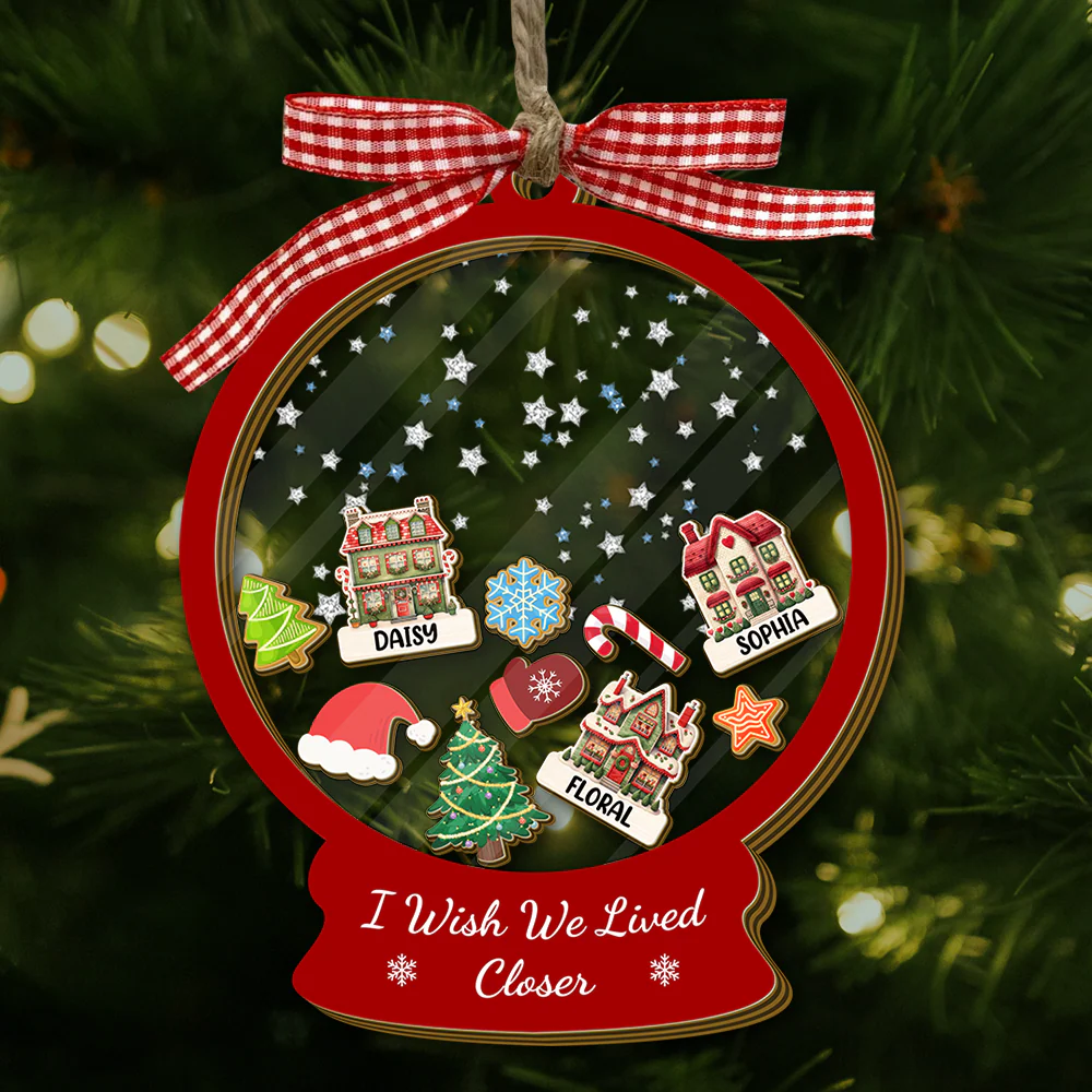 I Wish We Lived Closer - Personalized Shaker Ornament Gift For Friend, Best Friend CH07 899016 - Image 8