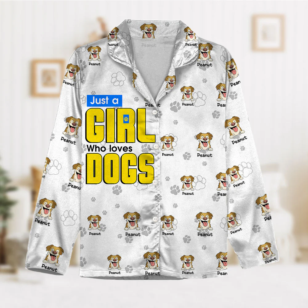 Just A Girl Who Loves Dogs - Personalized Pajamas For Dog Lovers CH07 896546 - Image 6