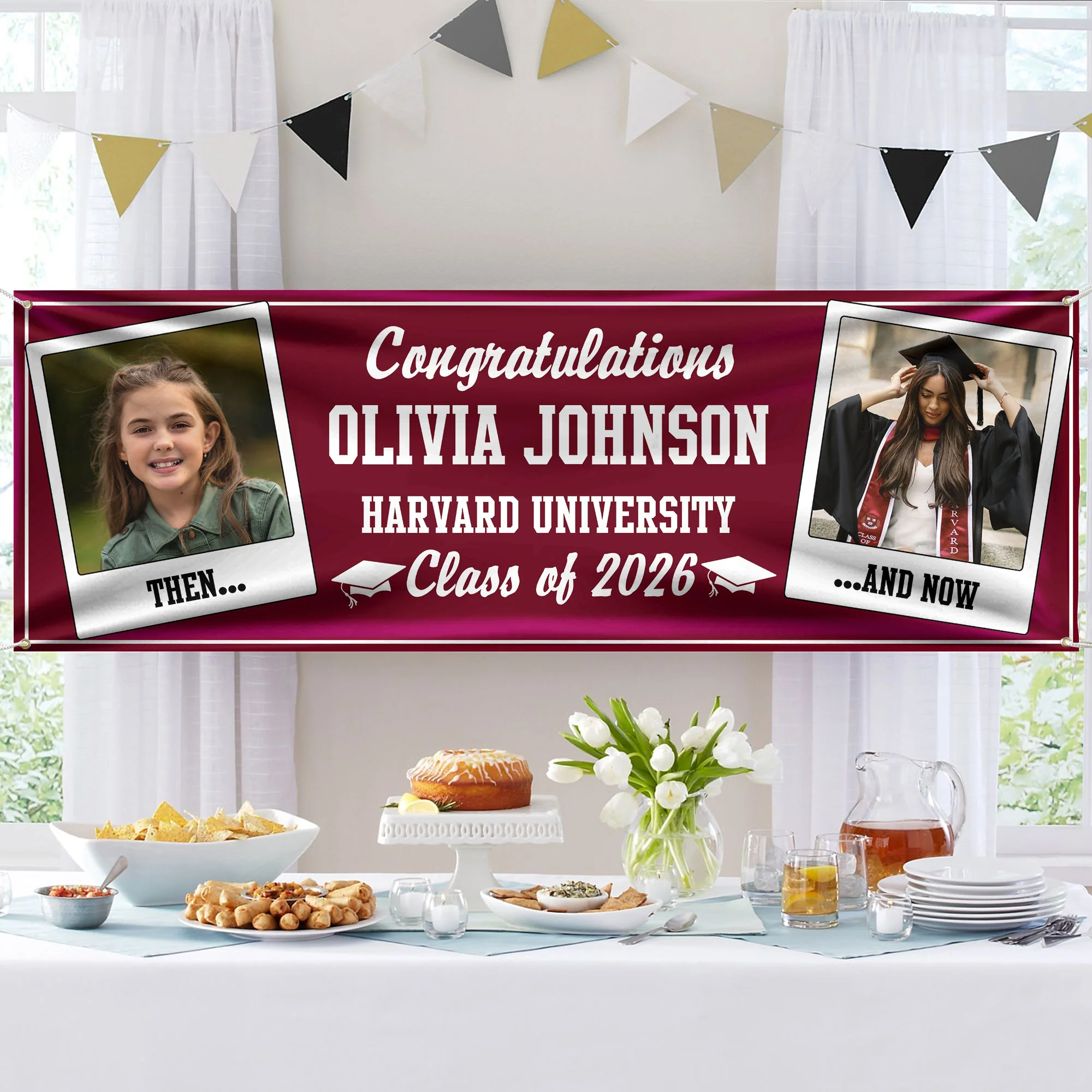 Let's Make Memories Class Of 2026 Personalized Graduation Banner HO82 901724