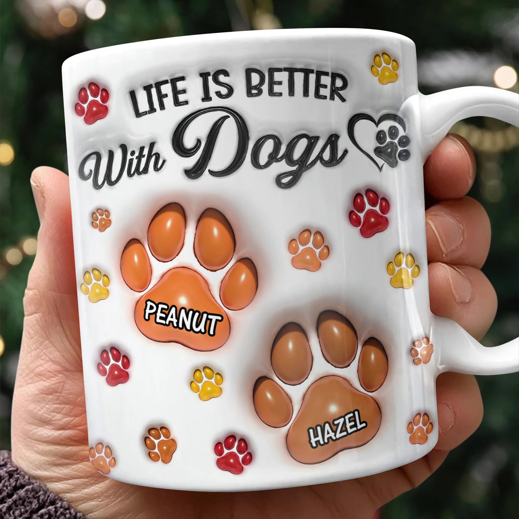 Life Is Better With Paws - Personalized 3D Mug LM32 895007 - Image 3