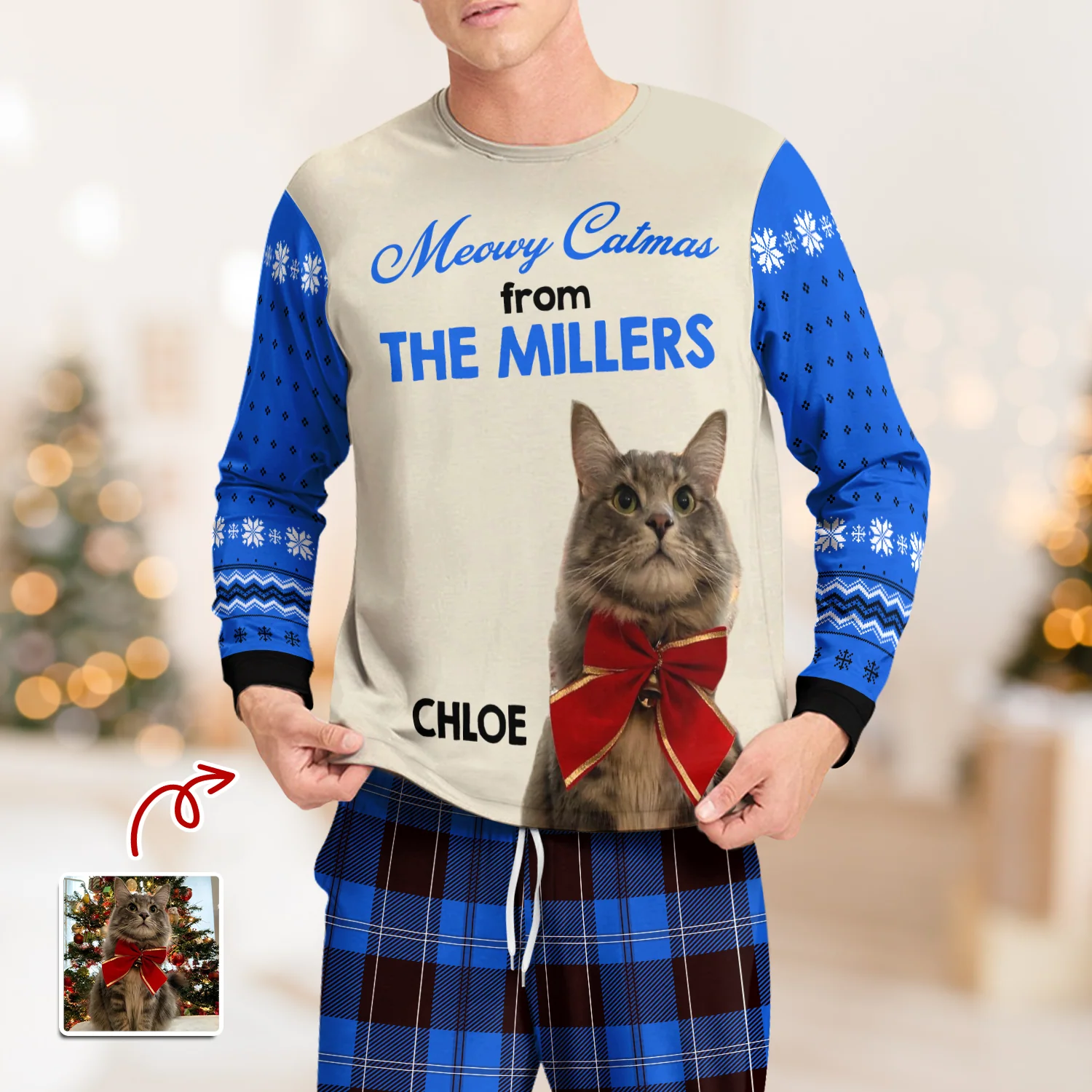 Merry Catmas - Personalized Sleepwear Gift For Cat Lovers HO82 900148 - Image 3