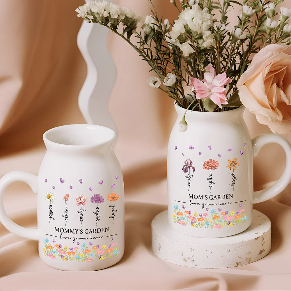 Mom's Garden Love Grows Here Personalized Vase For Mother's Day CH07 910880 - Image 4