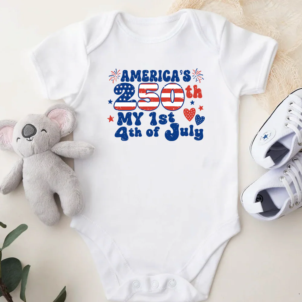 My 1st 4th Of July Baby Onesie, USA 250th Anniversary CH07 911970 - Image 2