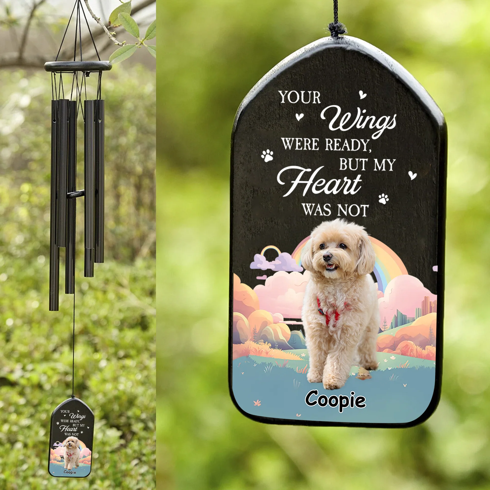 My Heart Was Not Ready Leave You - Personalized Wind Chimes LM32 893951 - Image 8