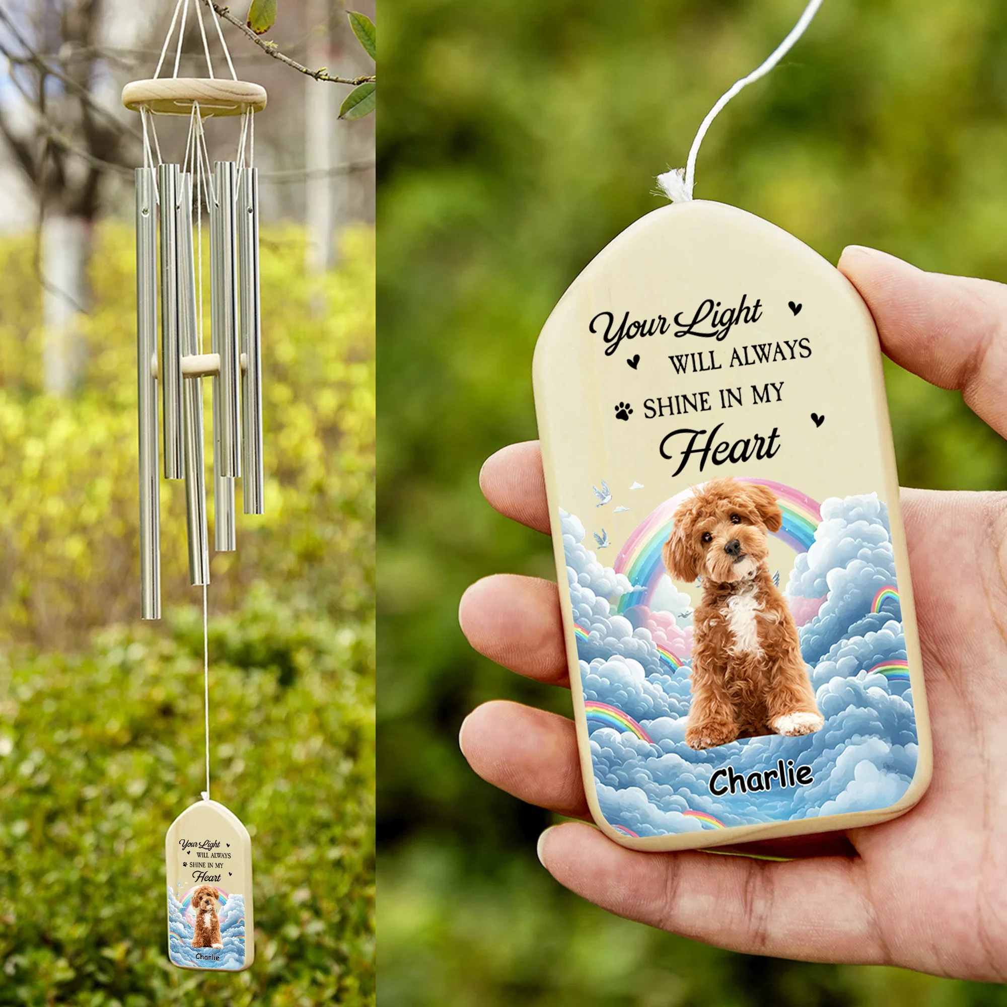 My Heart Was Not Ready Leave You - Personalized Wind Chimes LM32 893951 - Image 9