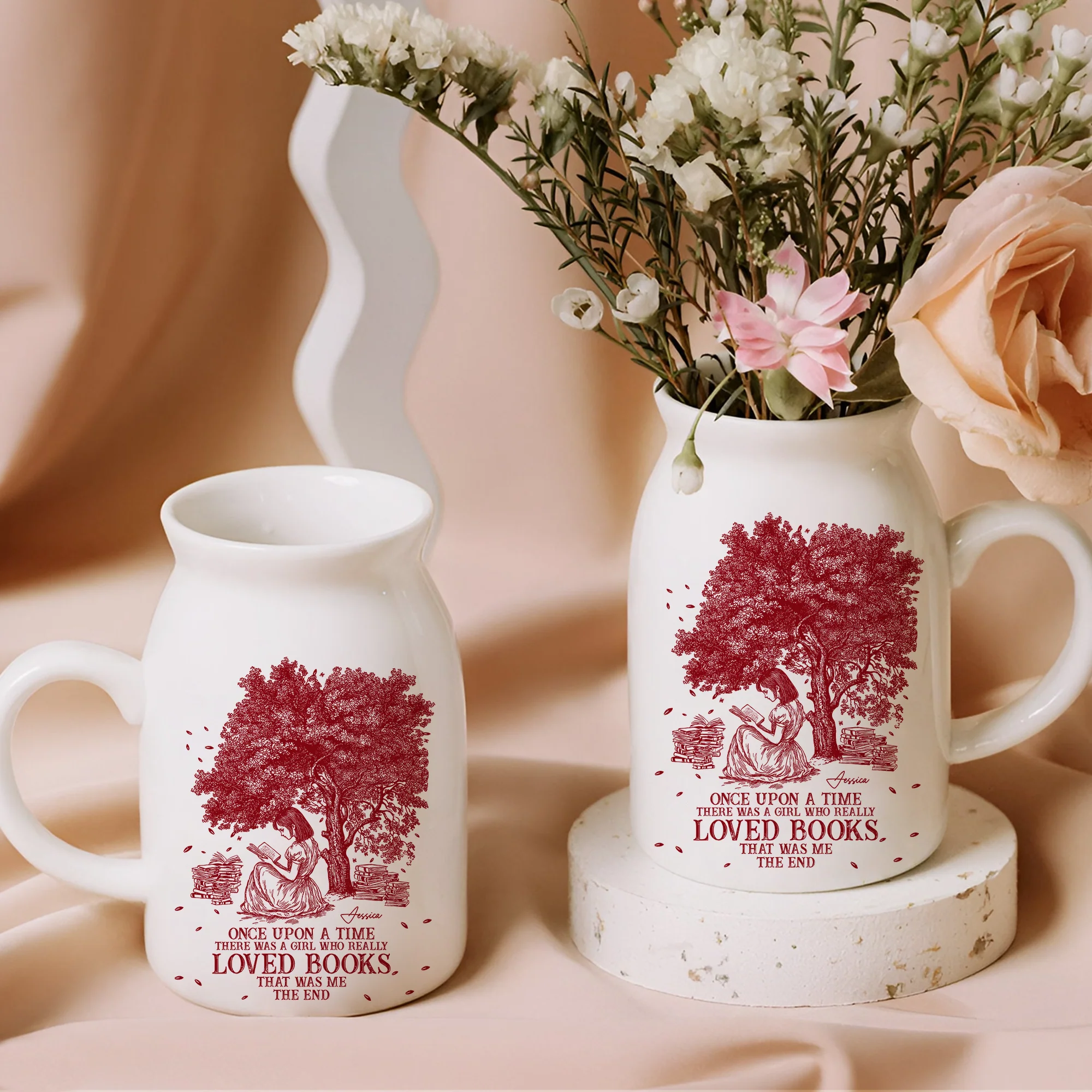 Once Upon A Time Chinoiserie Toile De Jouy - Personalized Vase LM32 893973 - Image 4