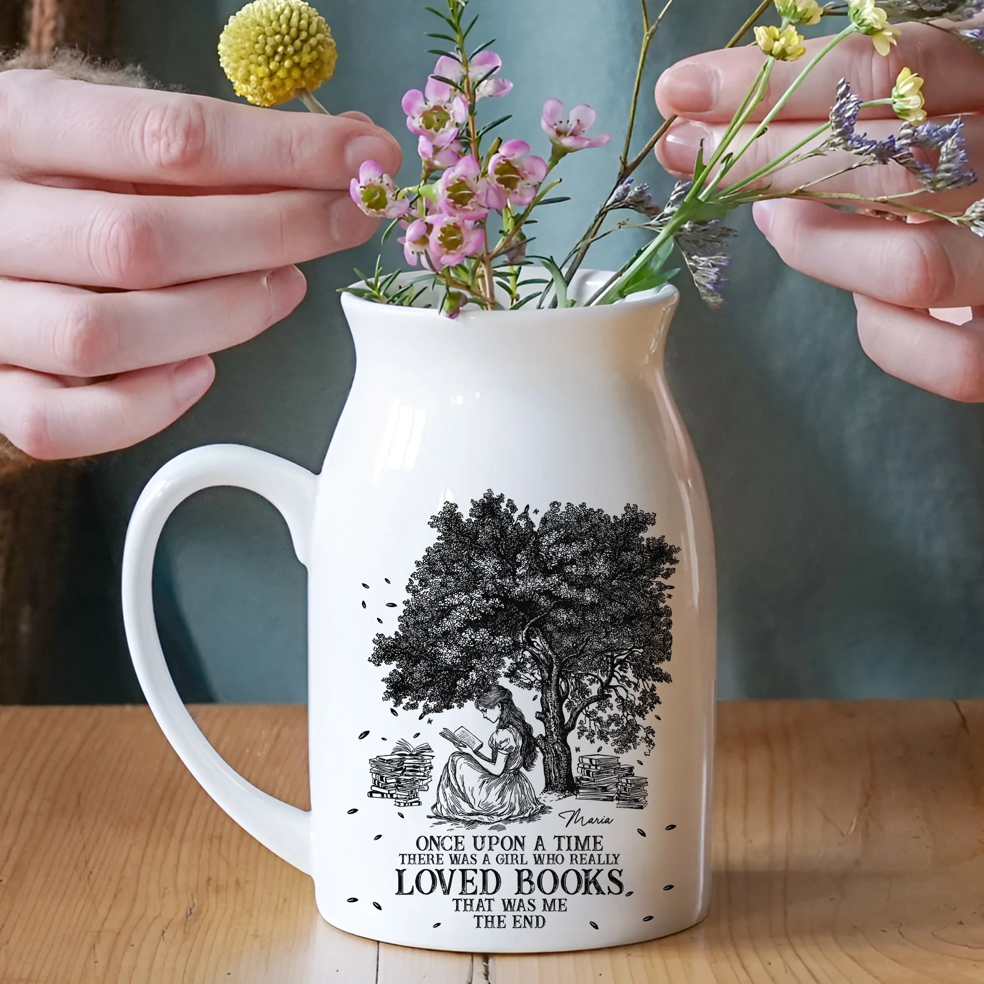 Once Upon A Time Chinoiserie Toile De Jouy - Personalized Vase LM32 893973 - Image 5