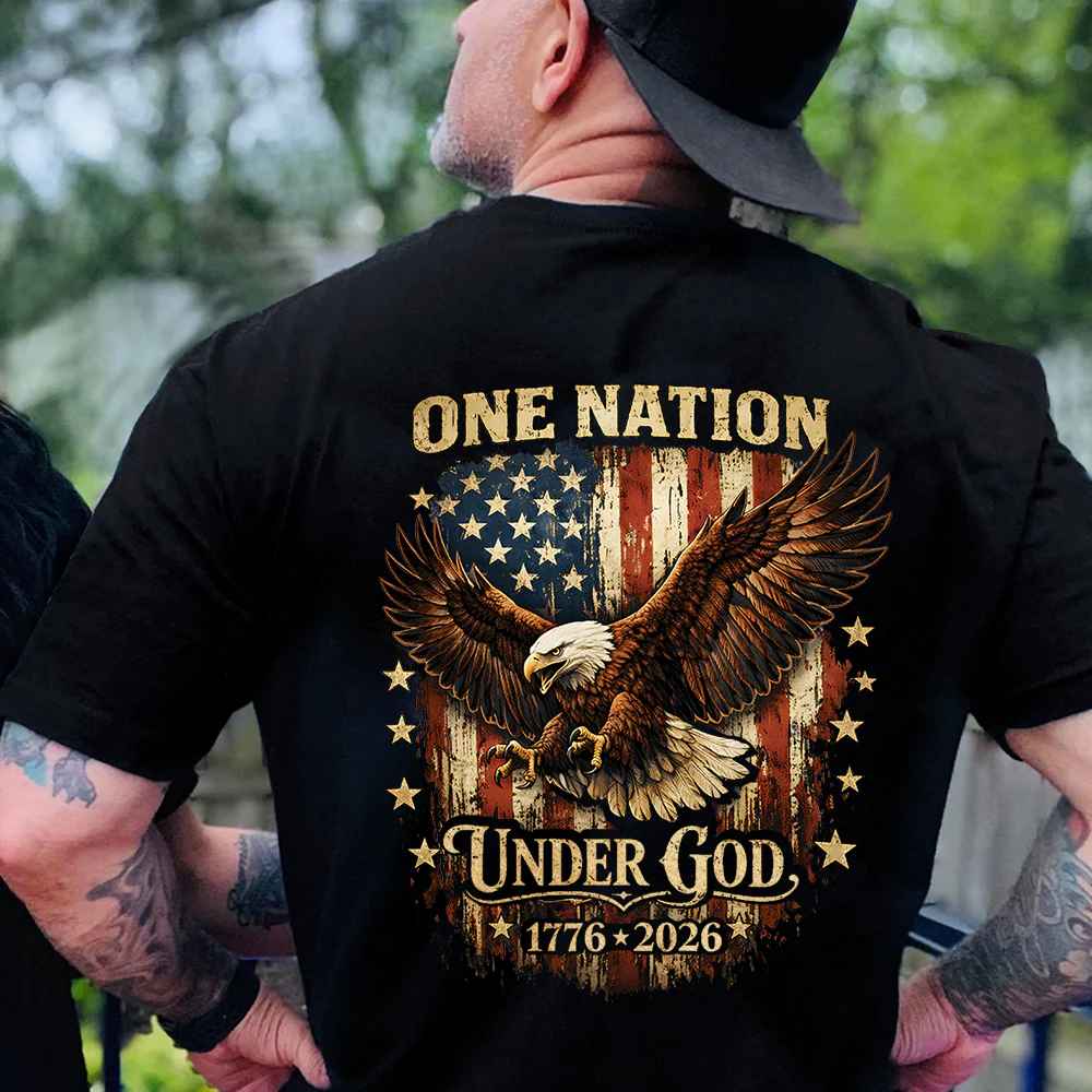 One Nation Under God 250 Years American Flag 250th Anniversary Patriotic Back Shirt HA75 920932 - Image 4