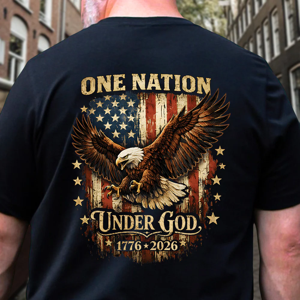 One Nation Under God 250 Years American Flag 250th Anniversary Patriotic Back Shirt HA75 920932 - Image 5