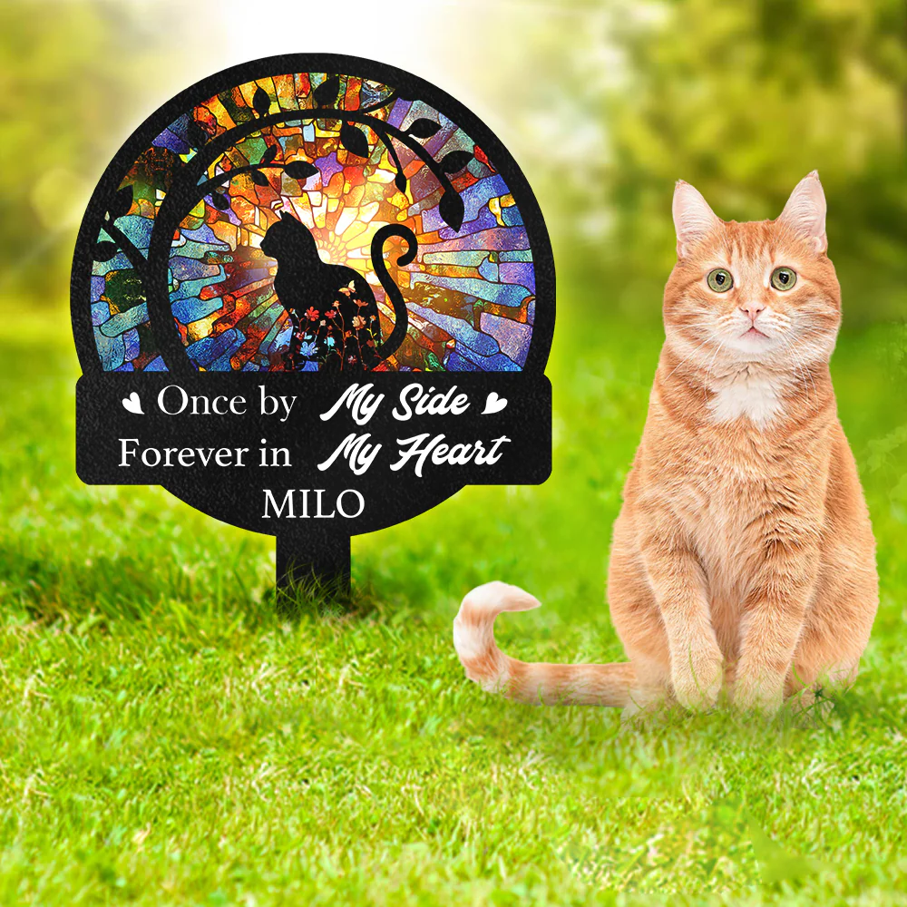 Personalized Cat Loss Memorial Garden Stake CH07 895776 - Image 3