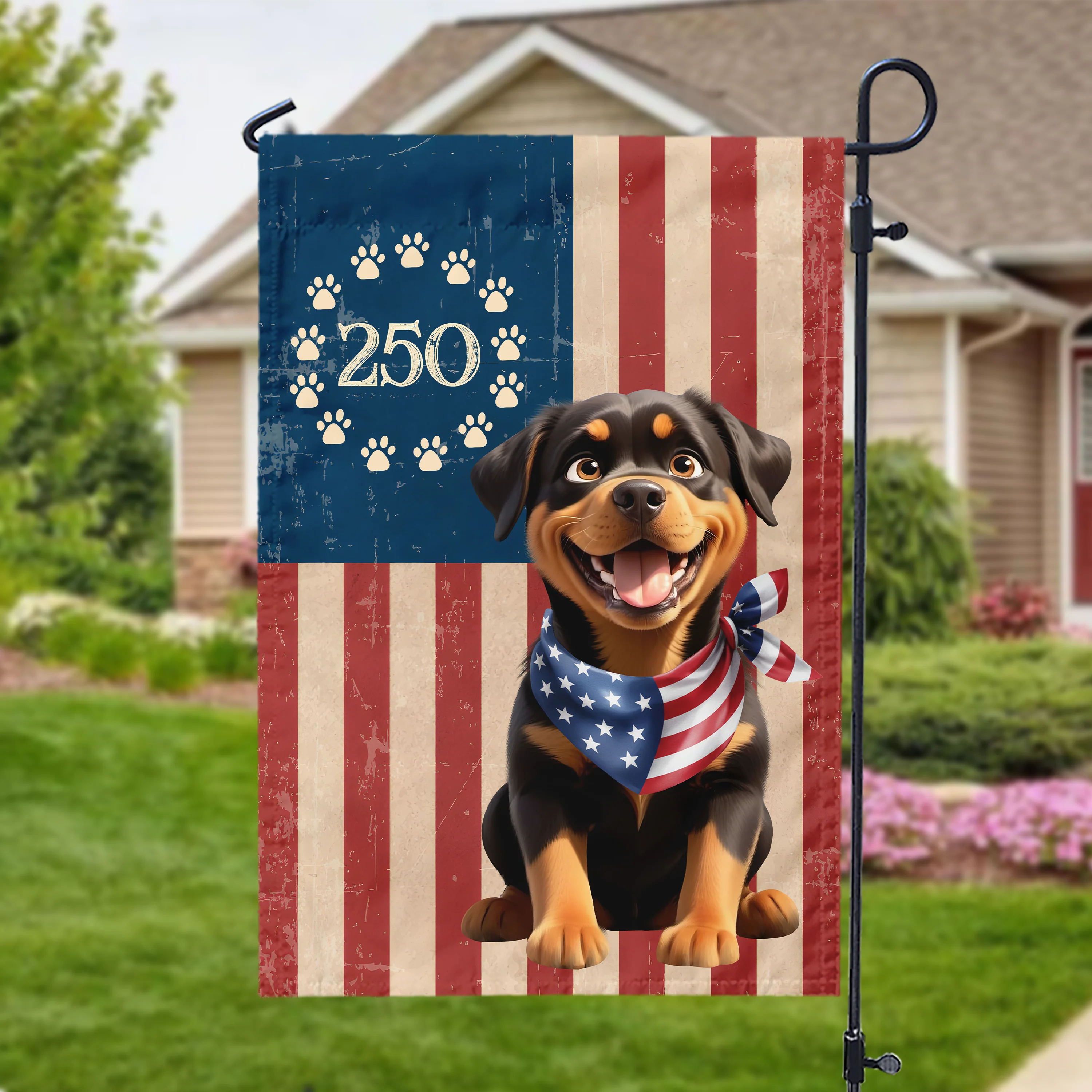 Personalised America Dog 250 Garden Flag Gift For Dog Lovers TH10 169033 - Image 7