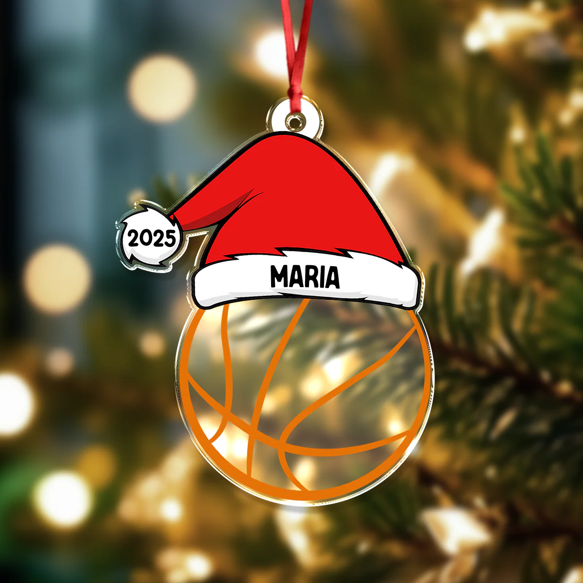 Personalised Baseball Volleyball Sports with Santa Hat Christmas Ornament LM32 893987 - Image 4